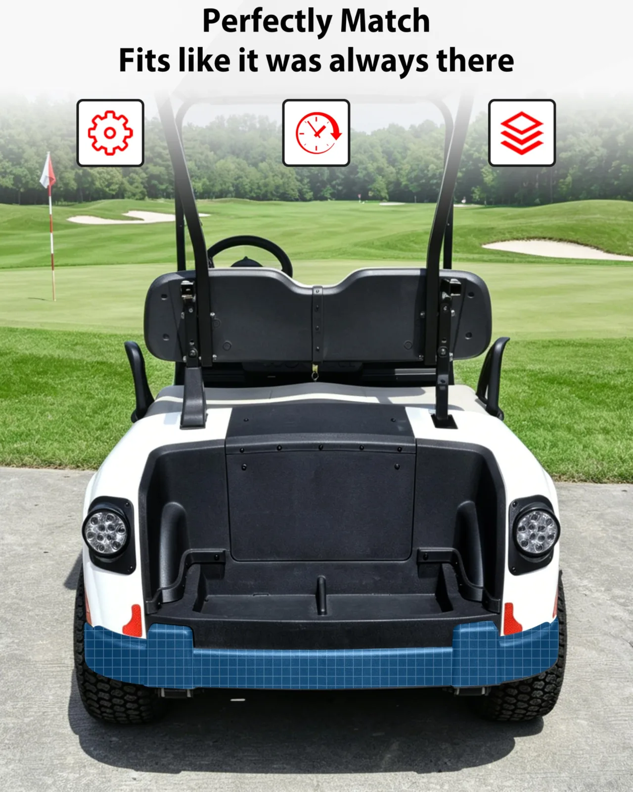 SAUTVS Rear Bumper for E-Z-GO RXV and Valor image 2