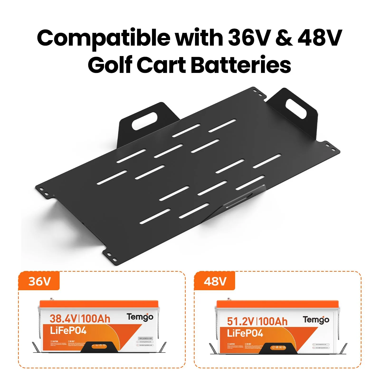 TEMGO Golf Cart Battery Bracket for 36V and 48V Batteries image 3
