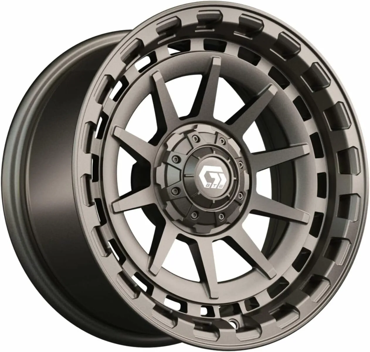 GTW Barricade 15-Inch Satin Bronze Golf Cart Wheels image 4