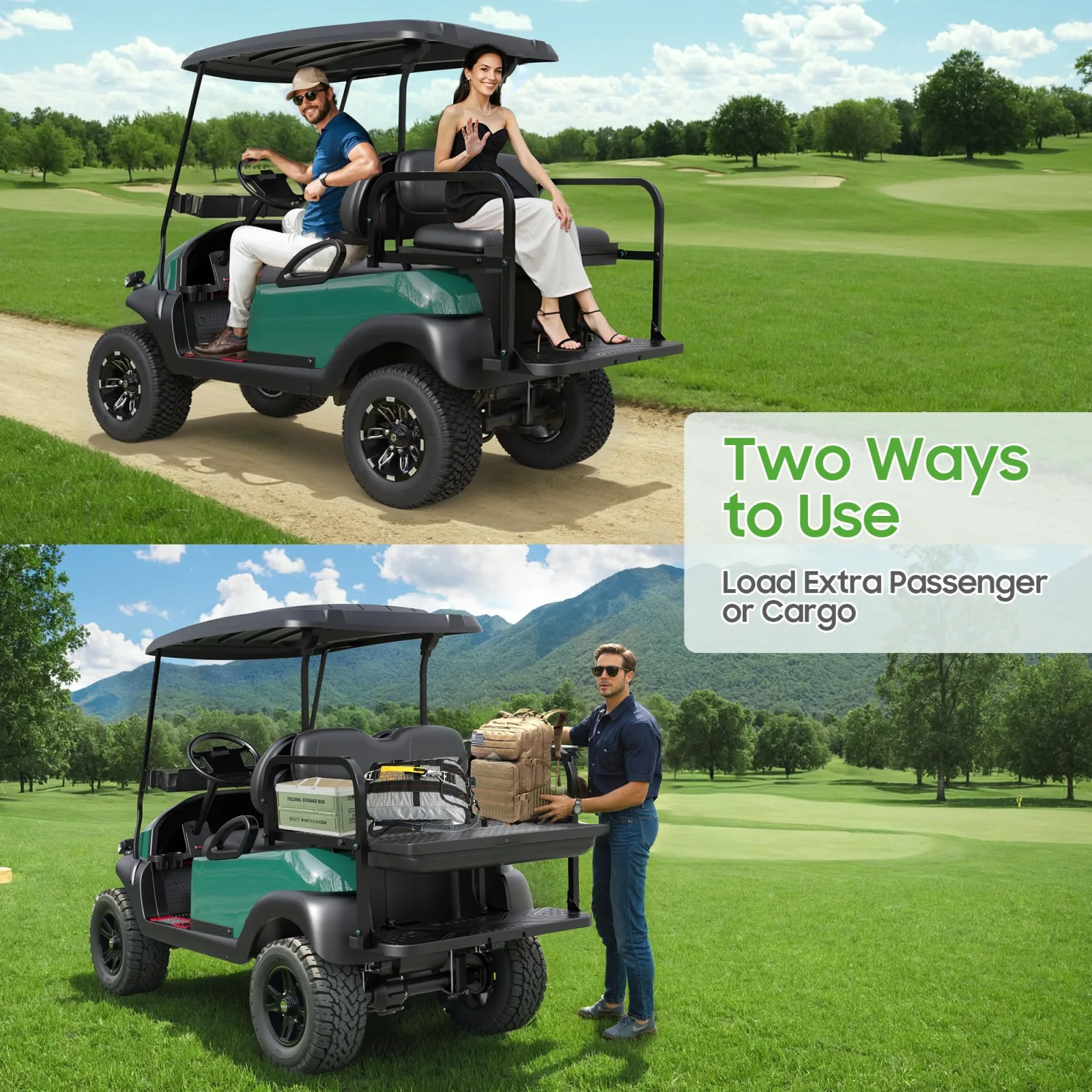 10L0L Rear Flip Folding Seat Kit for Club Car Precedent image 3