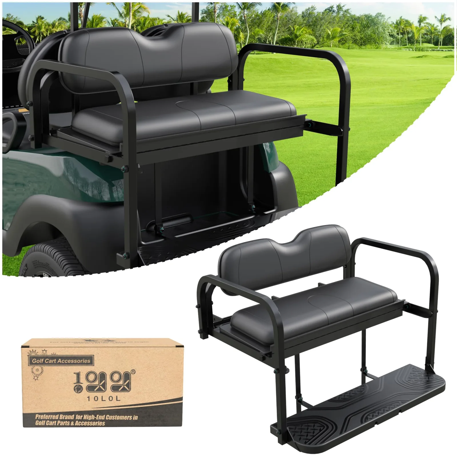10L0L Rear Flip Folding Seat Kit for Club Car Precedent