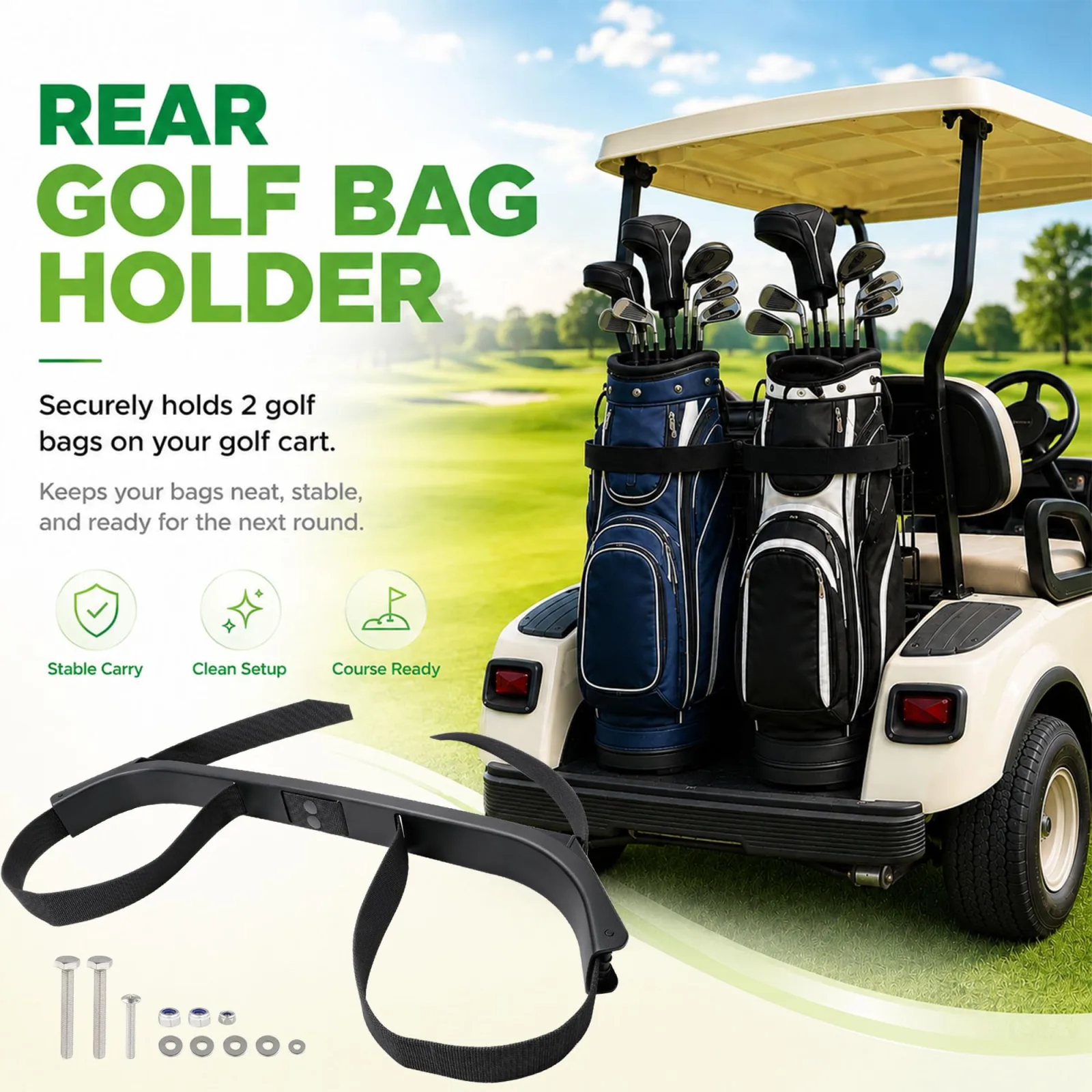 Roykaw G-0754 Rear Bag Holder for Club Car DS image 3