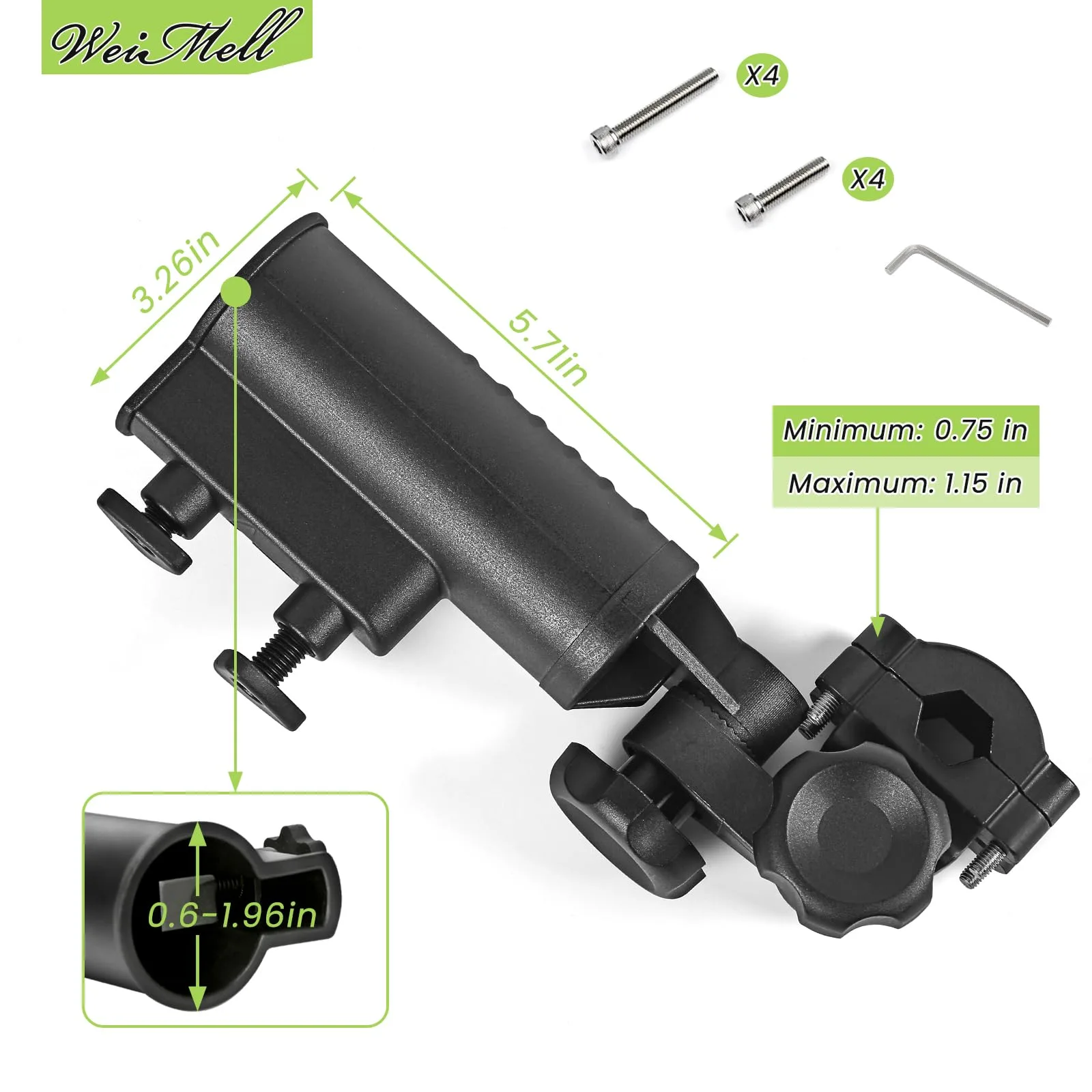 WEIMELL Adjustable Golf Cart Umbrella Holder image 2