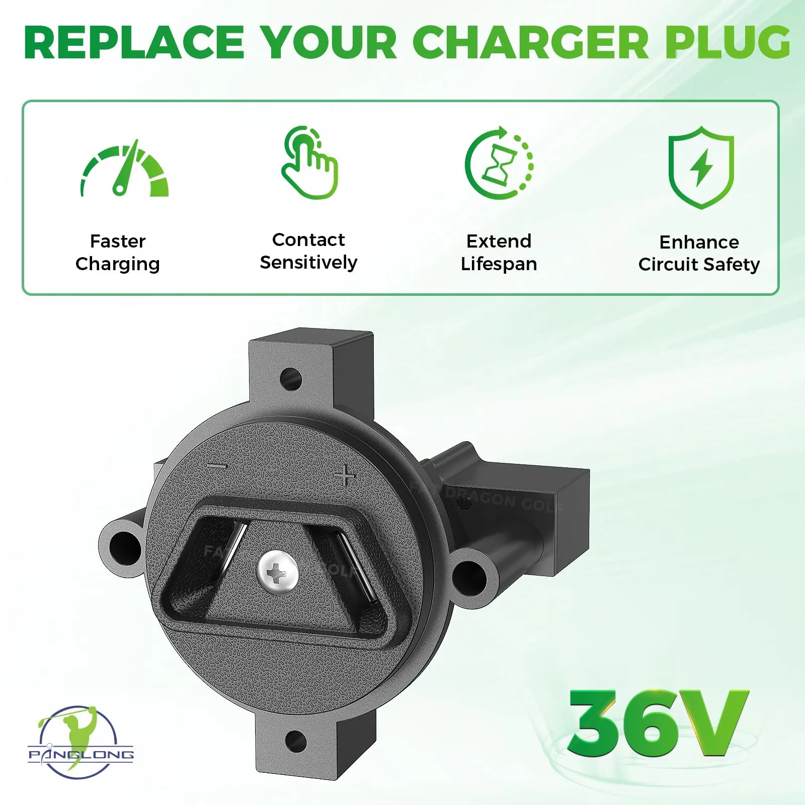Panglong FDG-046 36V Golf Cart Charger Plug Receptacle image 3