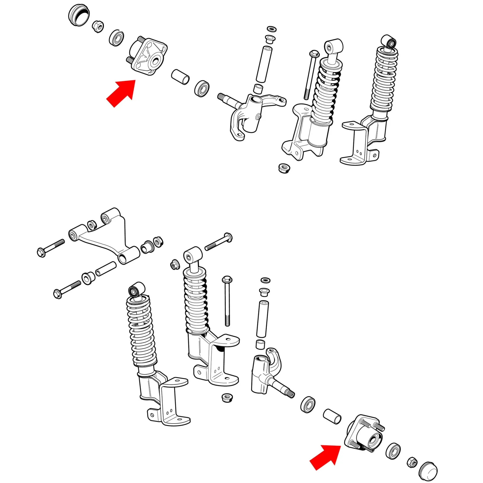 10L0L EZGO RXV Front Wheel Hub Assembly image 3