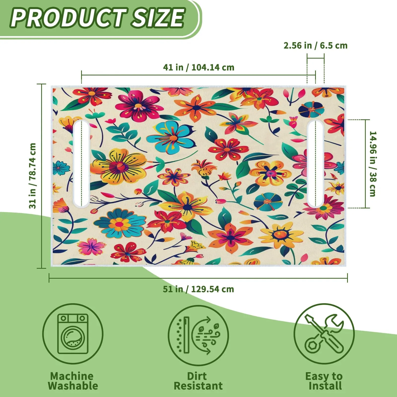 Tiveruda Floral Wildflowers Golf Cart Seat Cover image 2