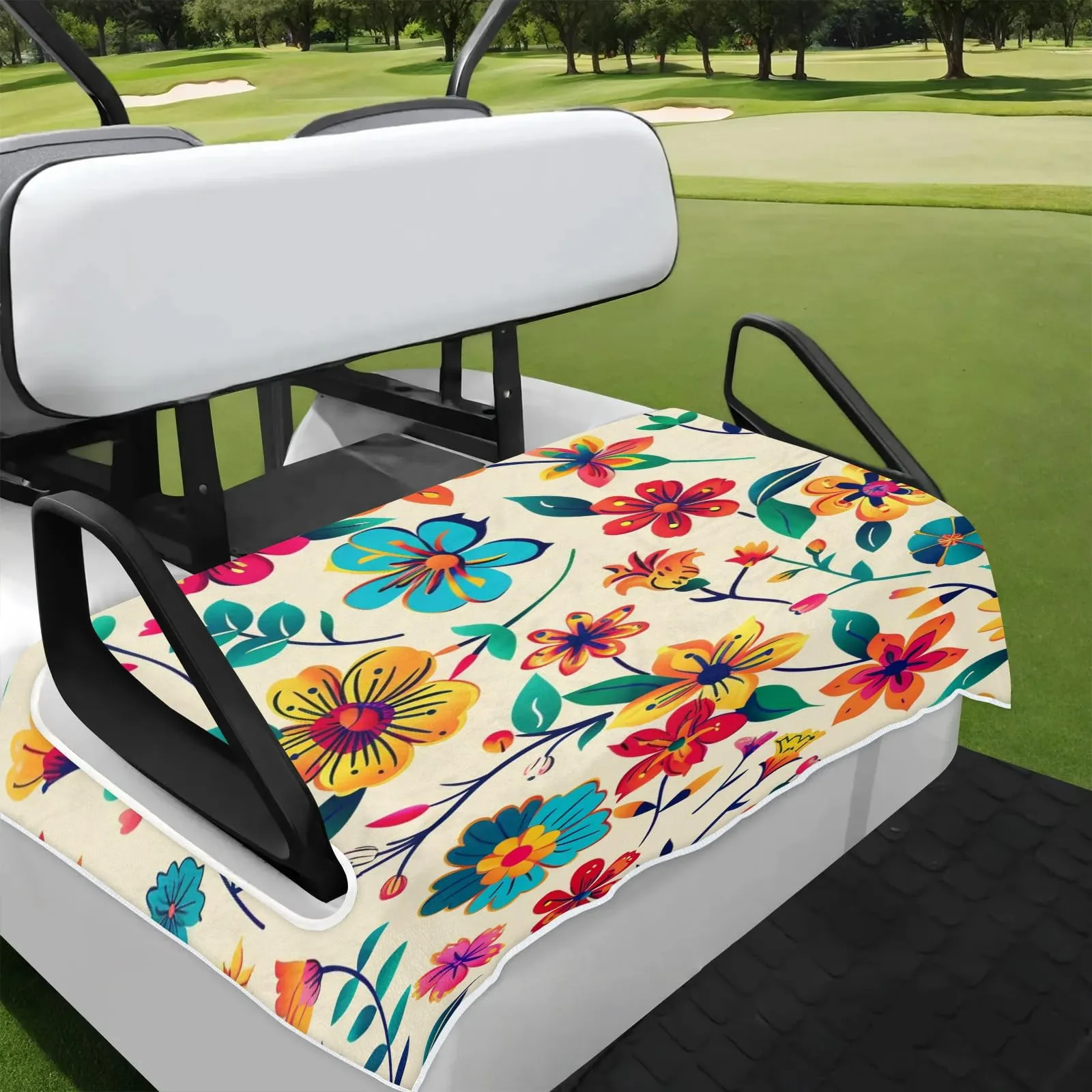 Tiveruda Floral Wildflowers Golf Cart Seat Cover