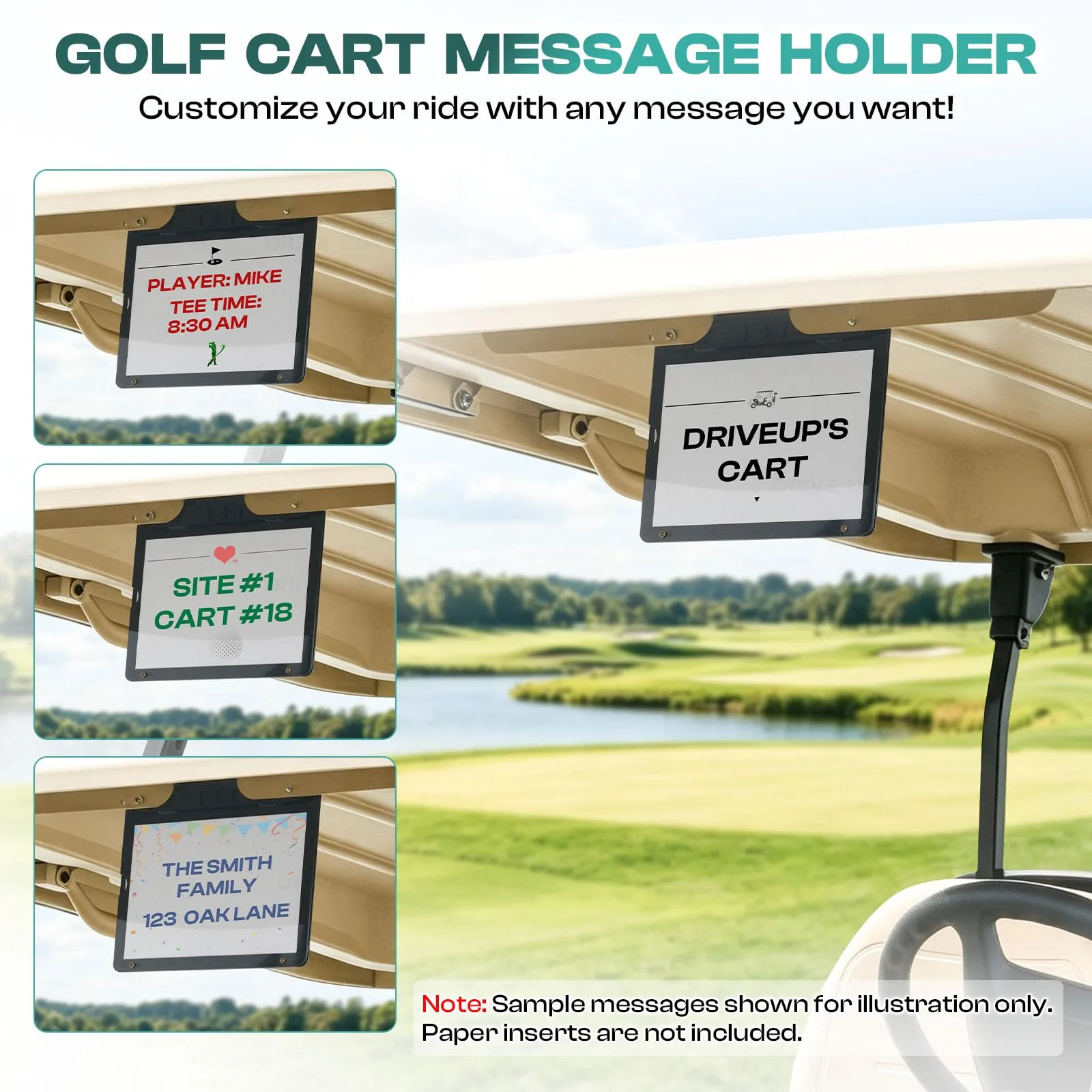 DRIVE UP Club Car Golf Cart Message Holder DU00205 image 3