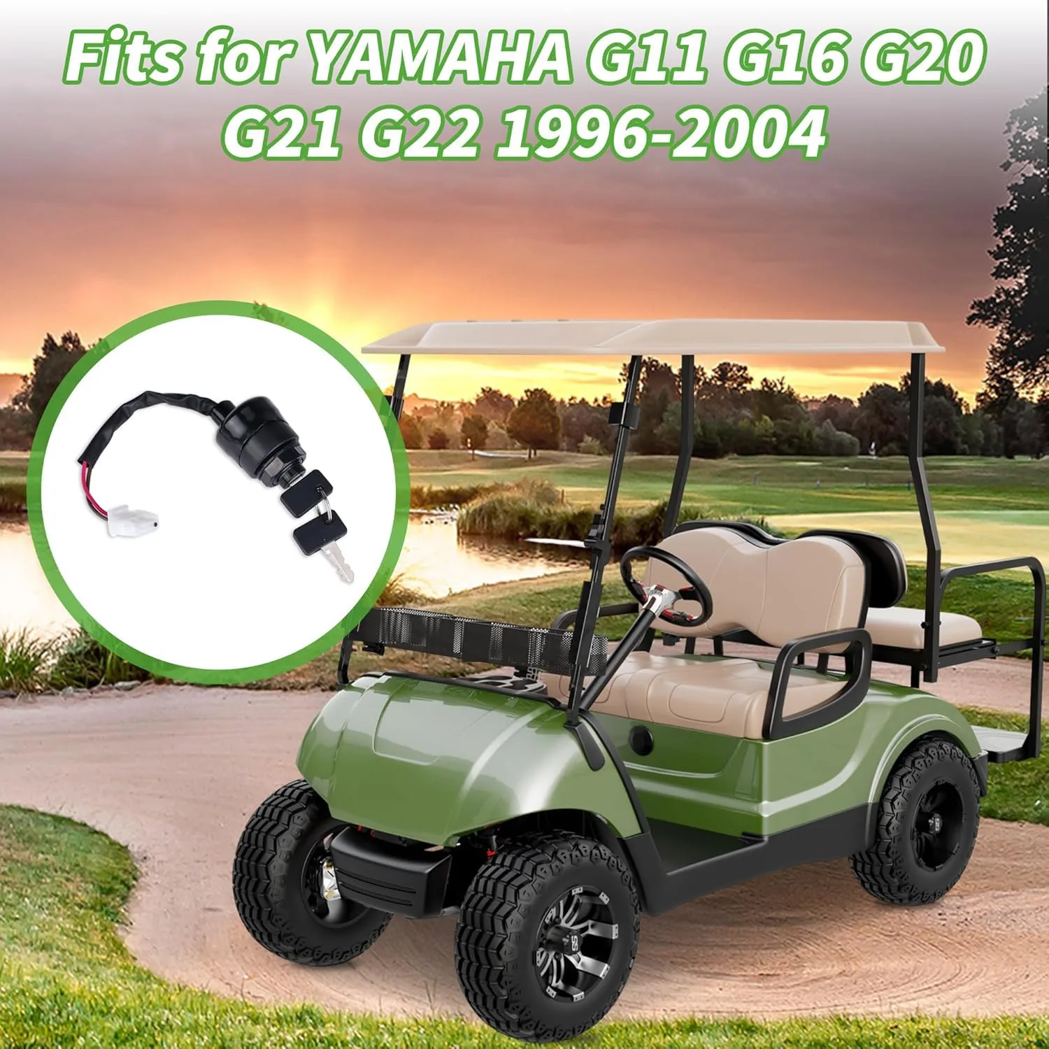 10L0L Ignition Key Switch for Yamaha G11-G22 Golf Carts image 3