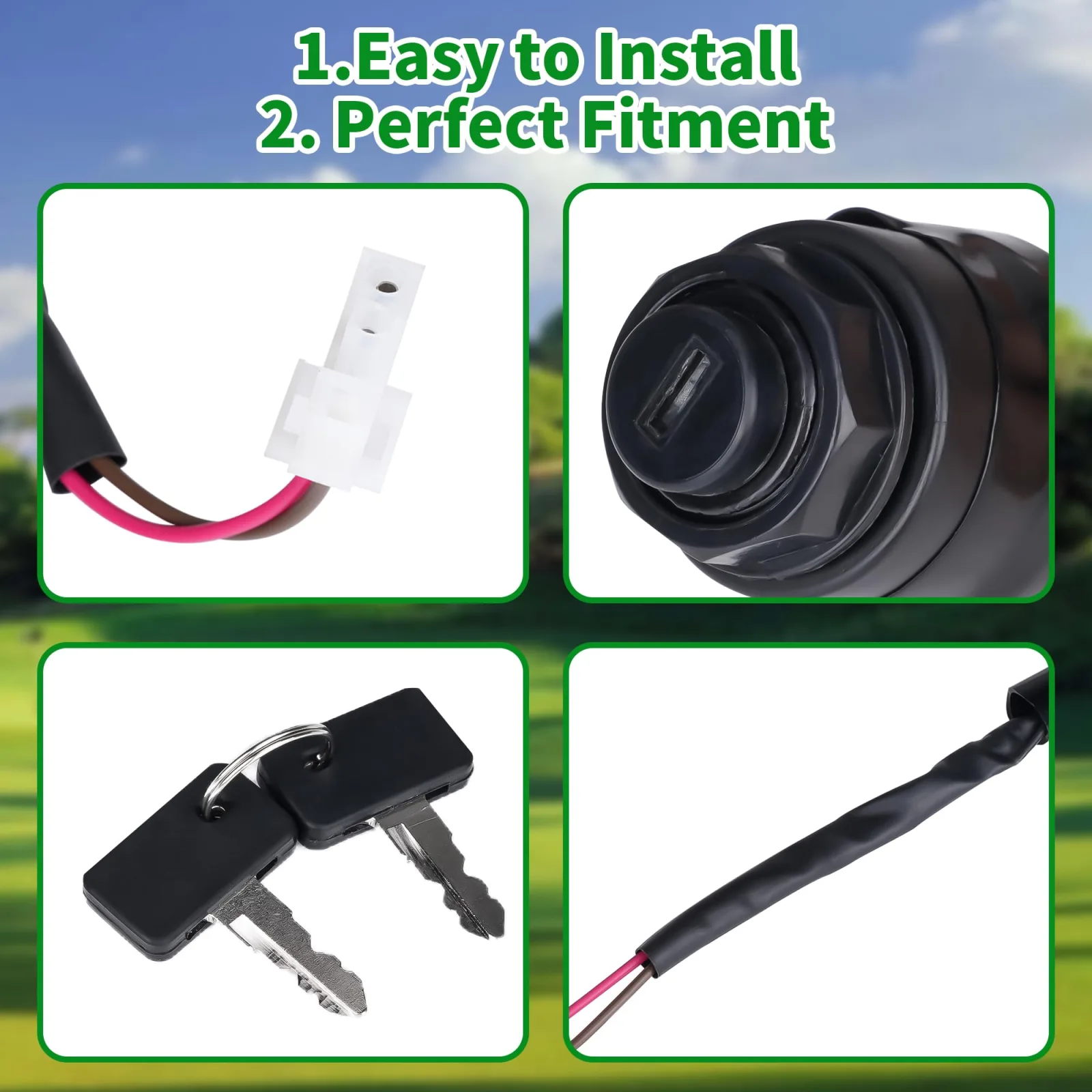 10L0L Ignition Key Switch for Yamaha G11-G22 Golf Carts image 4
