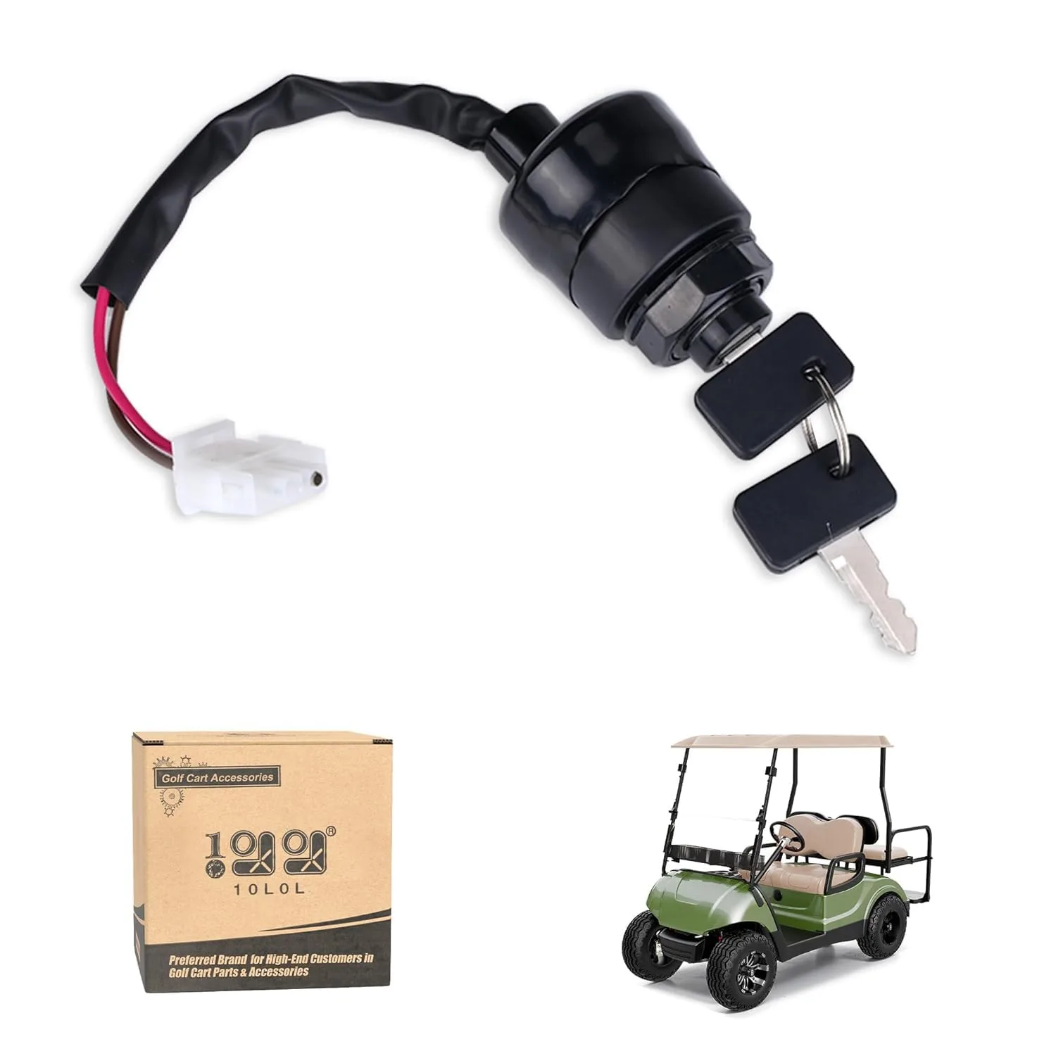 10L0L Ignition Key Switch for Yamaha G11-G22 Golf Carts