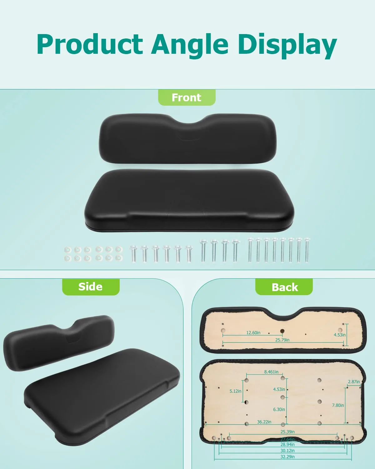 ILVGOLF Front Seat Cushions for E-Z-GO RXV 2008+ image 3