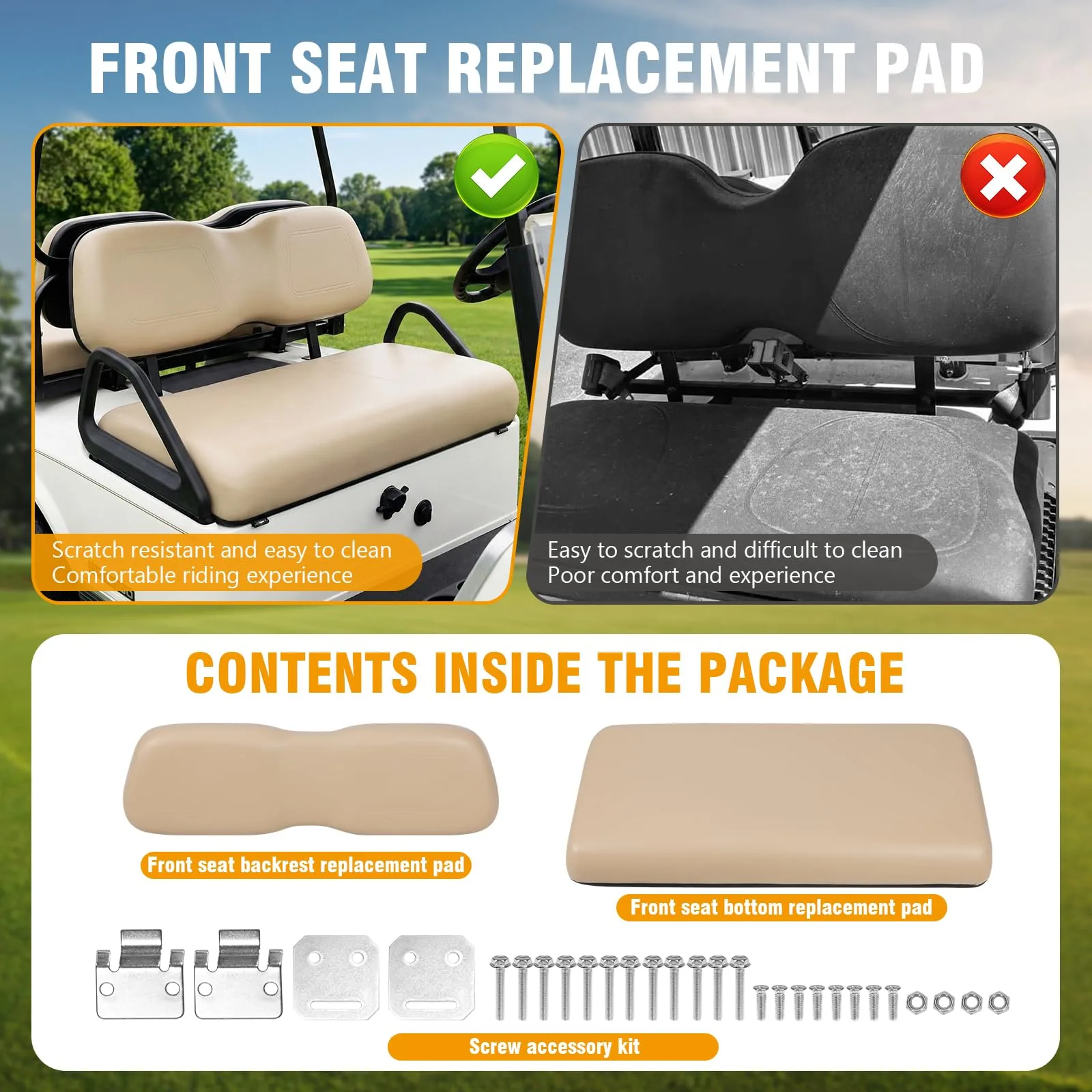 Generic Front Seat Cushion Assembly for Club Car DS image 3