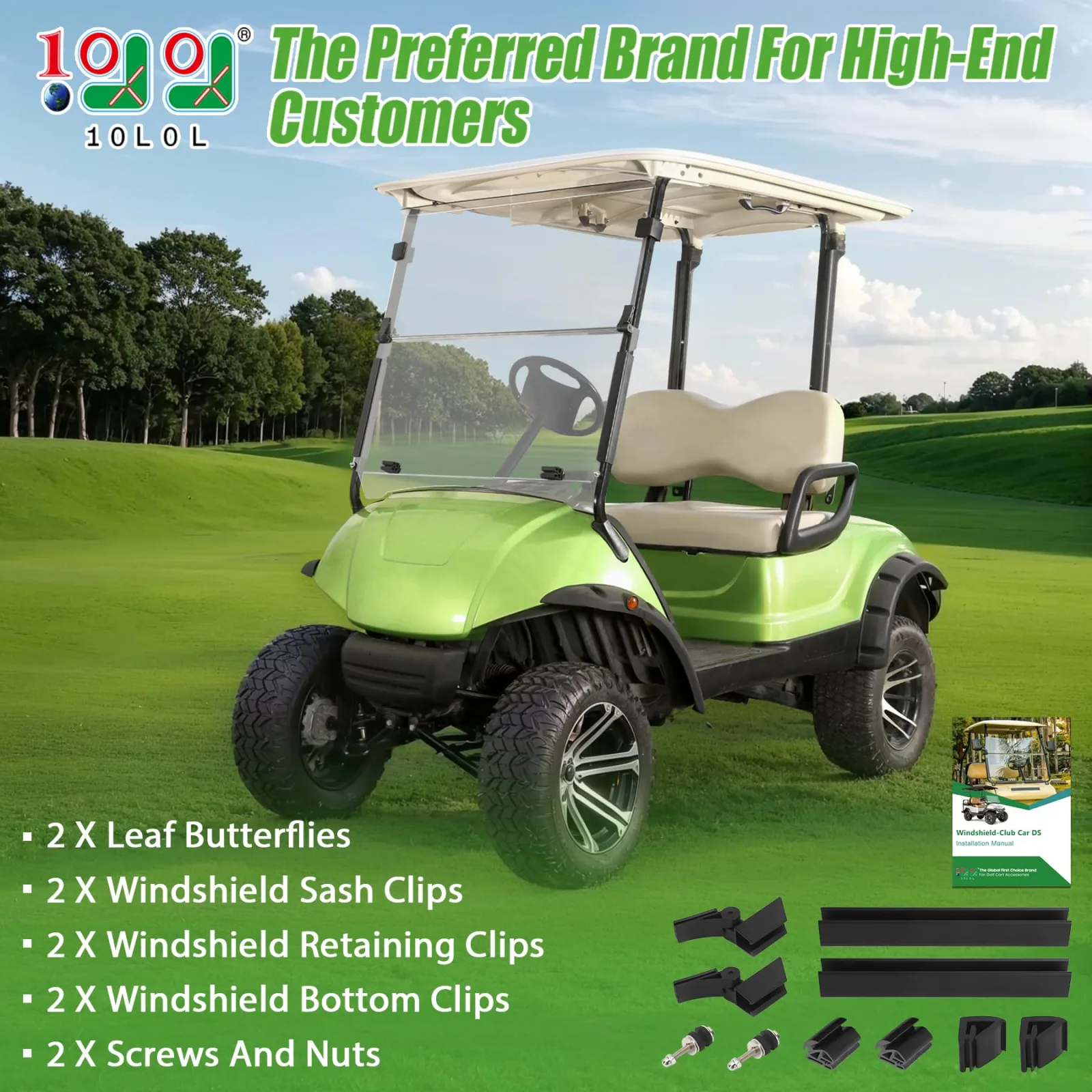 10L0L Yamaha Drive/G29 Fold-Down Windshield 2007-2016 image 2