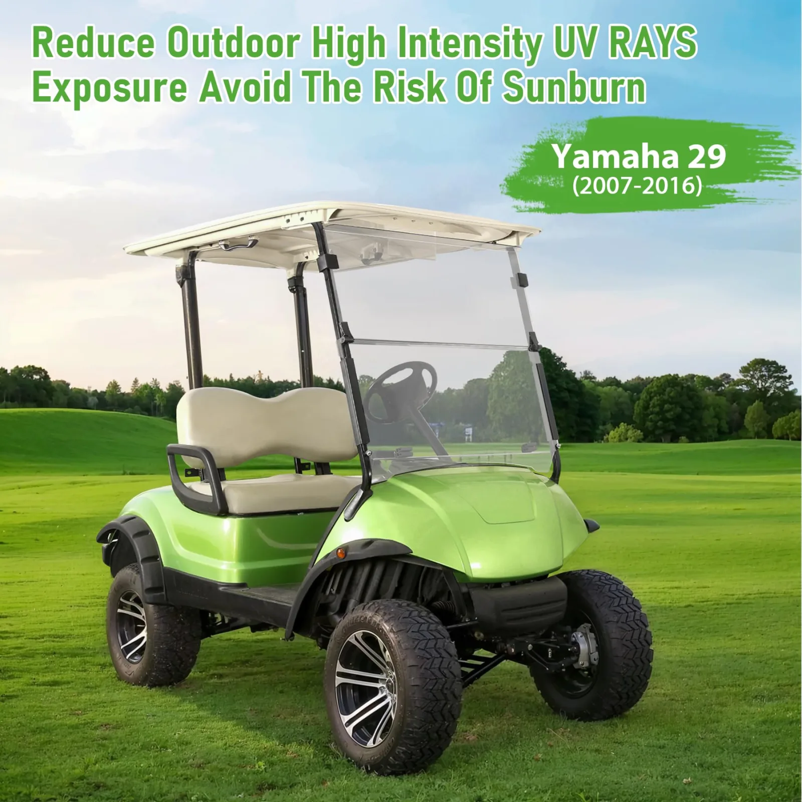 10L0L Yamaha Drive/G29 Fold-Down Windshield 2007-2016 image 3