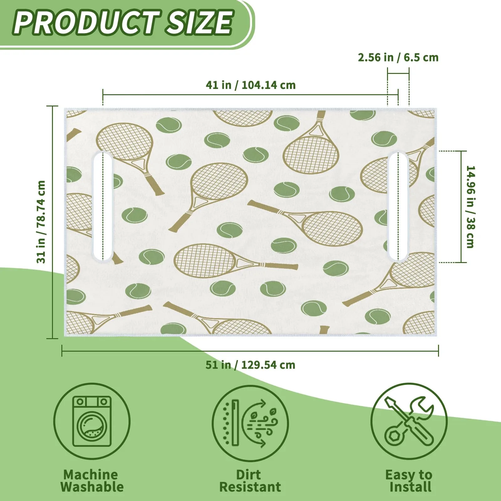 Tiveruda Golf Cart Seat Cover for Double Seats, 51 x 31 in. image 2