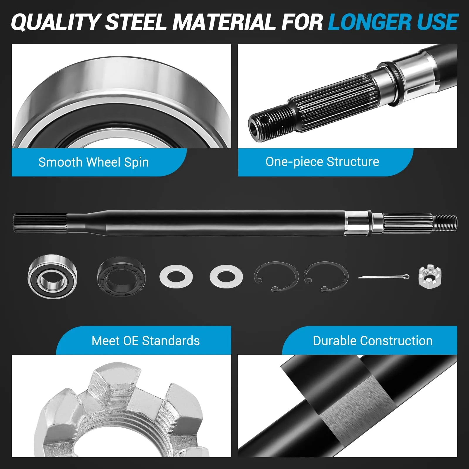 Keriolee E-Z-GO RXV Passenger Rear Axle Shaft Kit image 4