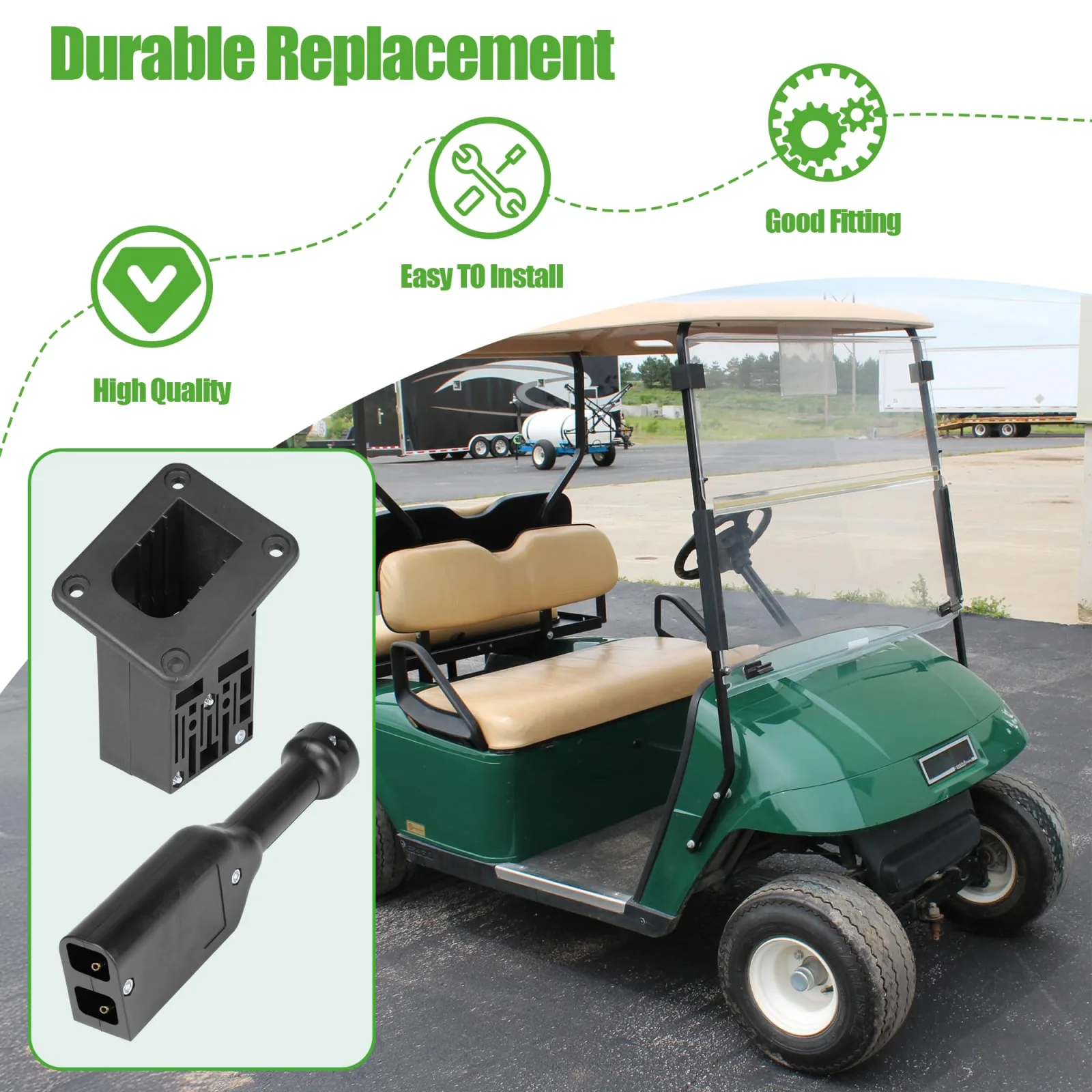 10L0L 36V PowerWise Charger Receptacle for EZGO image 3