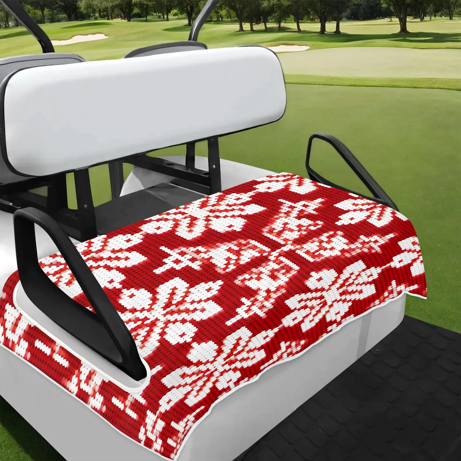 Tiveruda Golf Cart Seat Cover Blanket for Double Seats