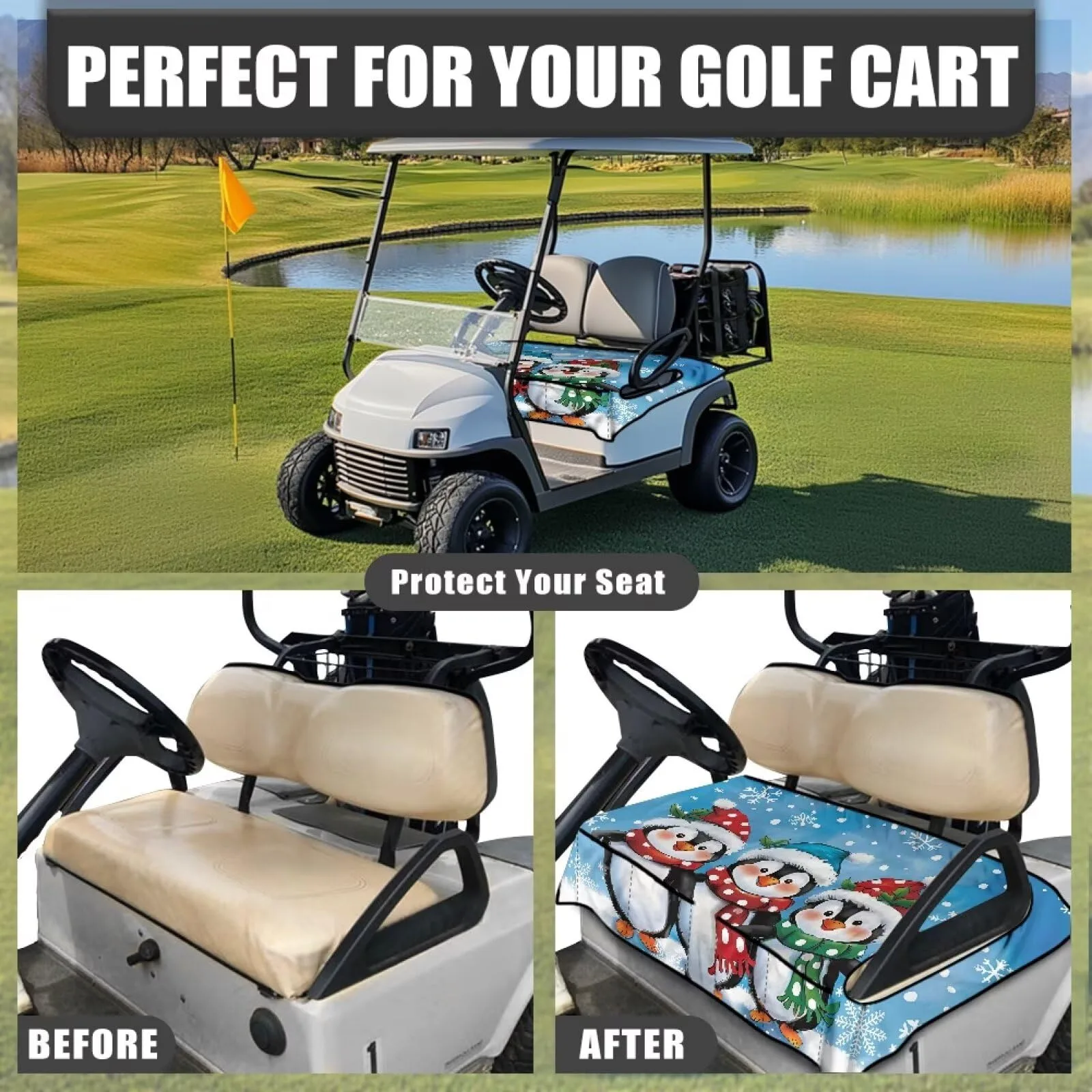 Bulopur Golf Cart Seat Cover with Pocket BU-CZQ38-1-17 image 3