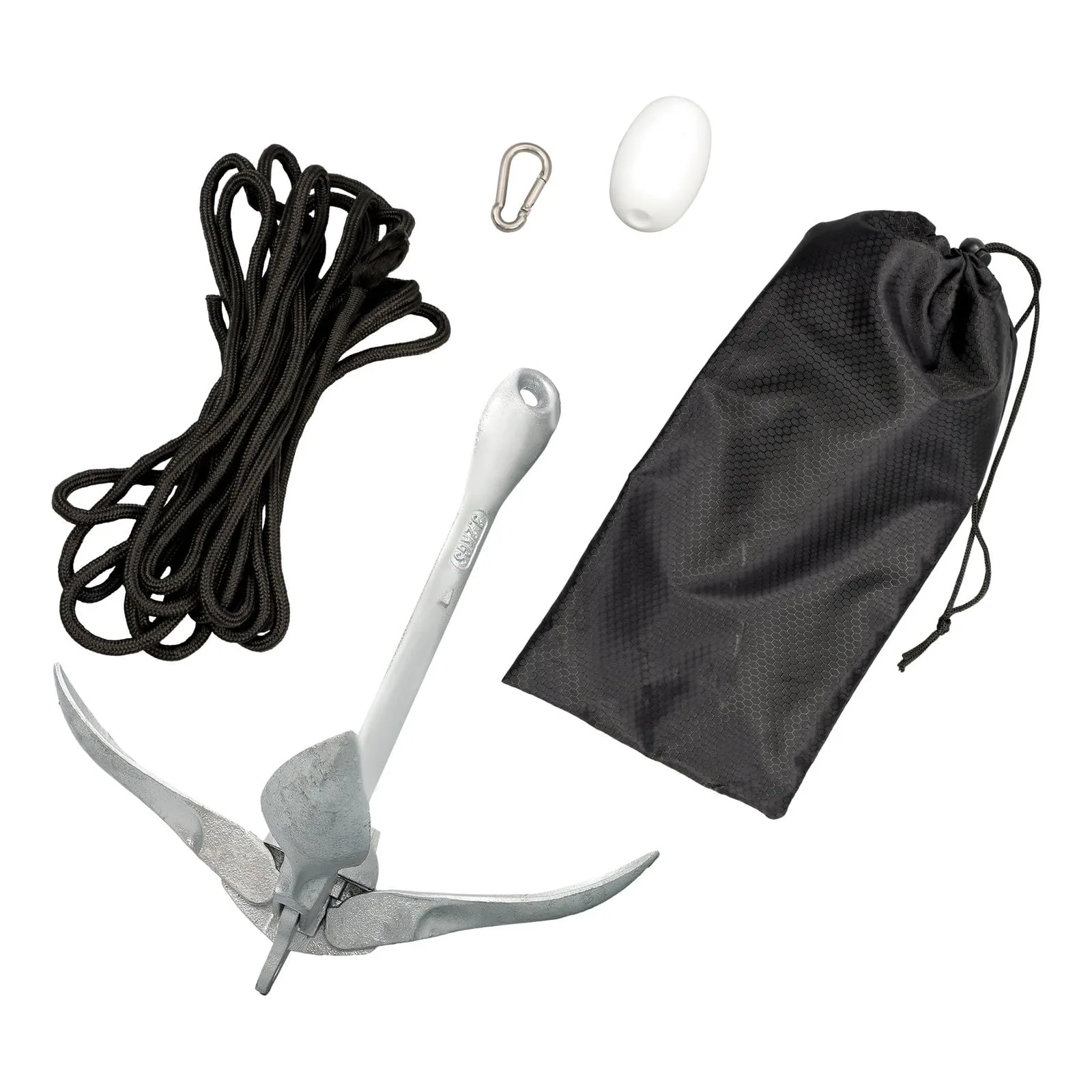 Generic 3.2 kg Folding Grapnel Anchor Set White