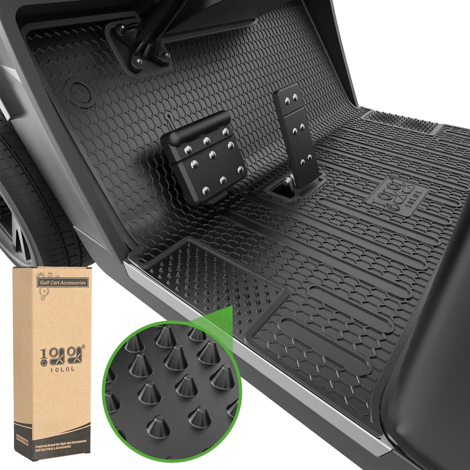 10L0L Golf Cart Floor Mat for E-Z-GO TXT and Cushman