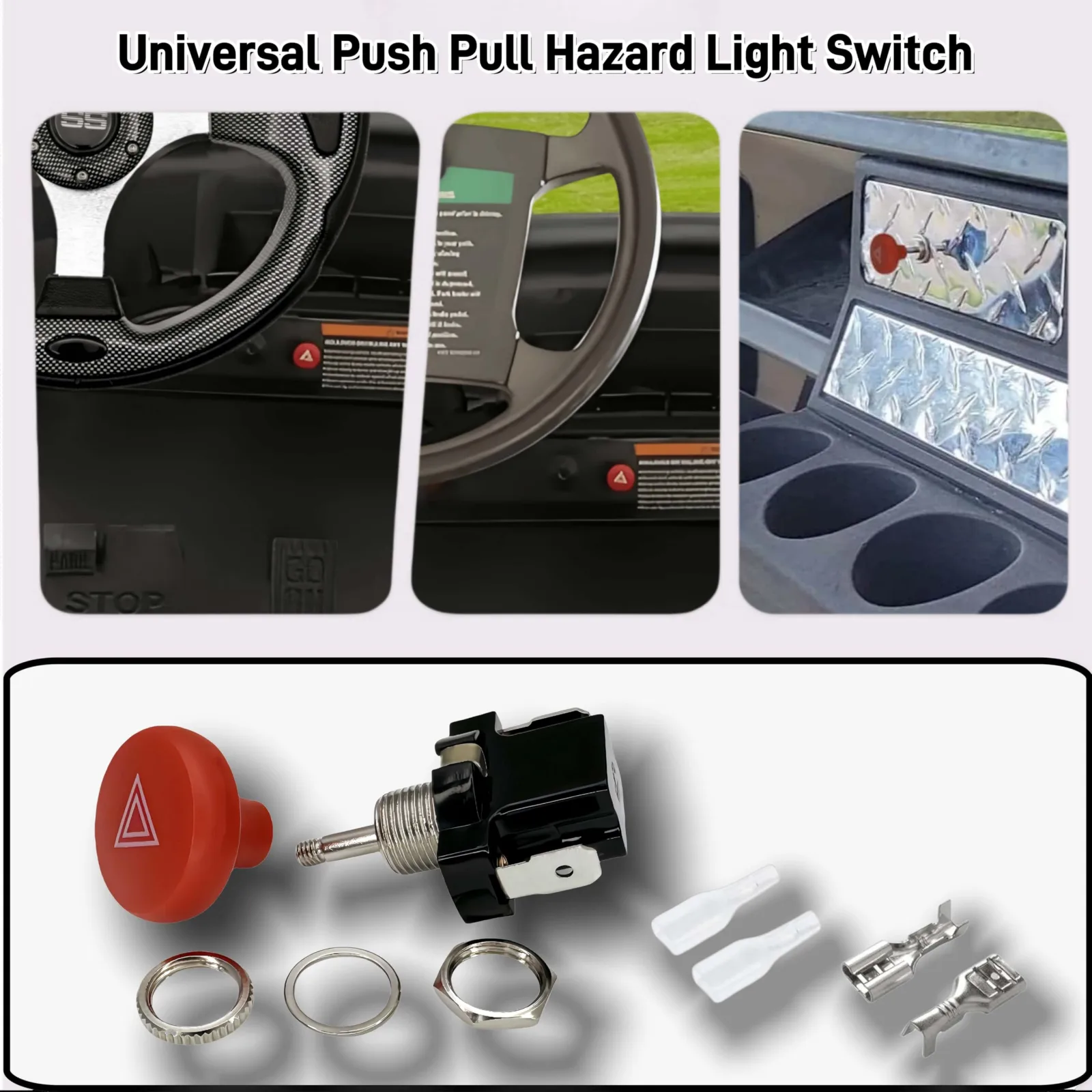 WUKO HUNT WK-2402 12V Push-Pull Hazard Switch image 2