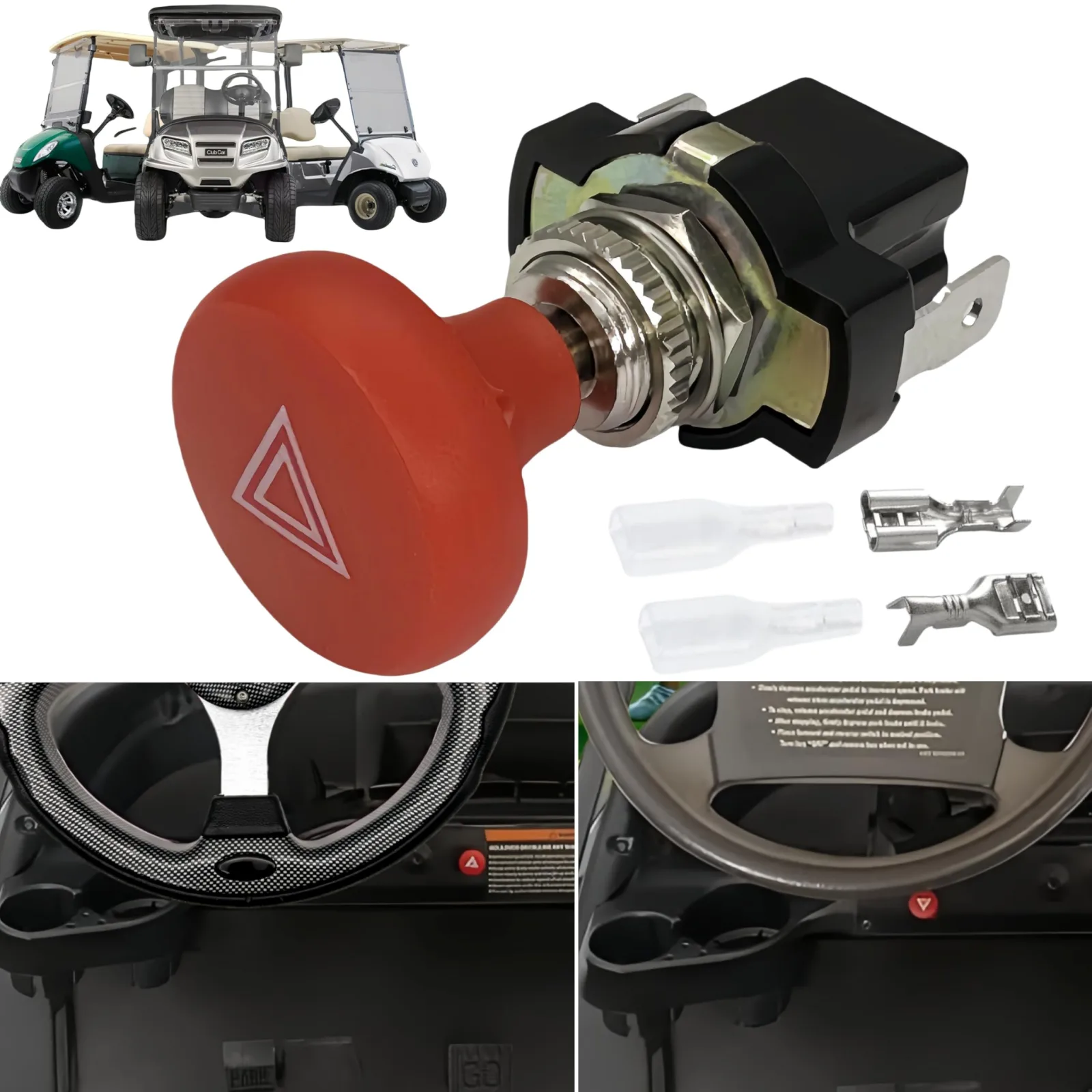 WUKO HUNT WK-2402 12V Push-Pull Hazard Switch