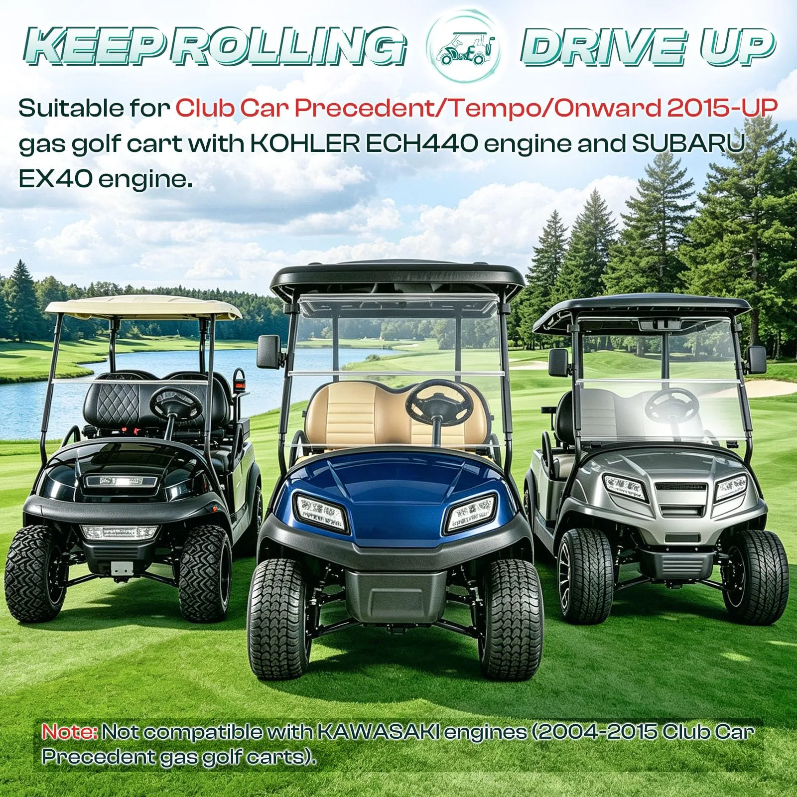 Golf Cart Governor and Accelerator Throttle Cable Kit Fits for Club Car Precedent, Tempo and Onward 2015-Up Gas Golf Carts, Replace 103982001 103982002 103978001 47601355001 image 2