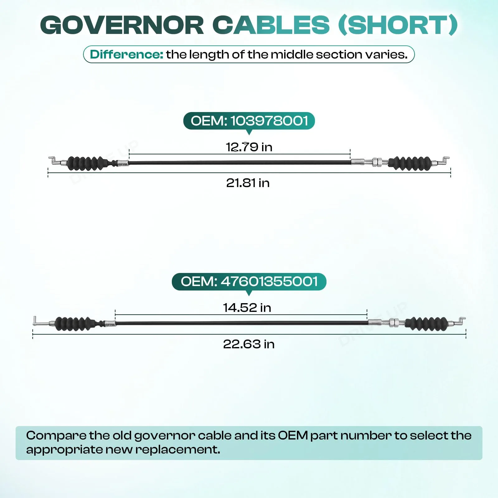 Golf Cart Governor and Accelerator Throttle Cable Kit Fits for Club Car Precedent, Tempo and Onward 2015-Up Gas Golf Carts, Replace 103982001 103982002 103978001 47601355001 image 4