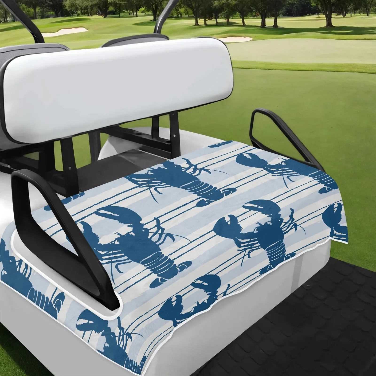 Tiveruda 51" x 31" Retro Plaid Universal Golf Cart Seat Cover