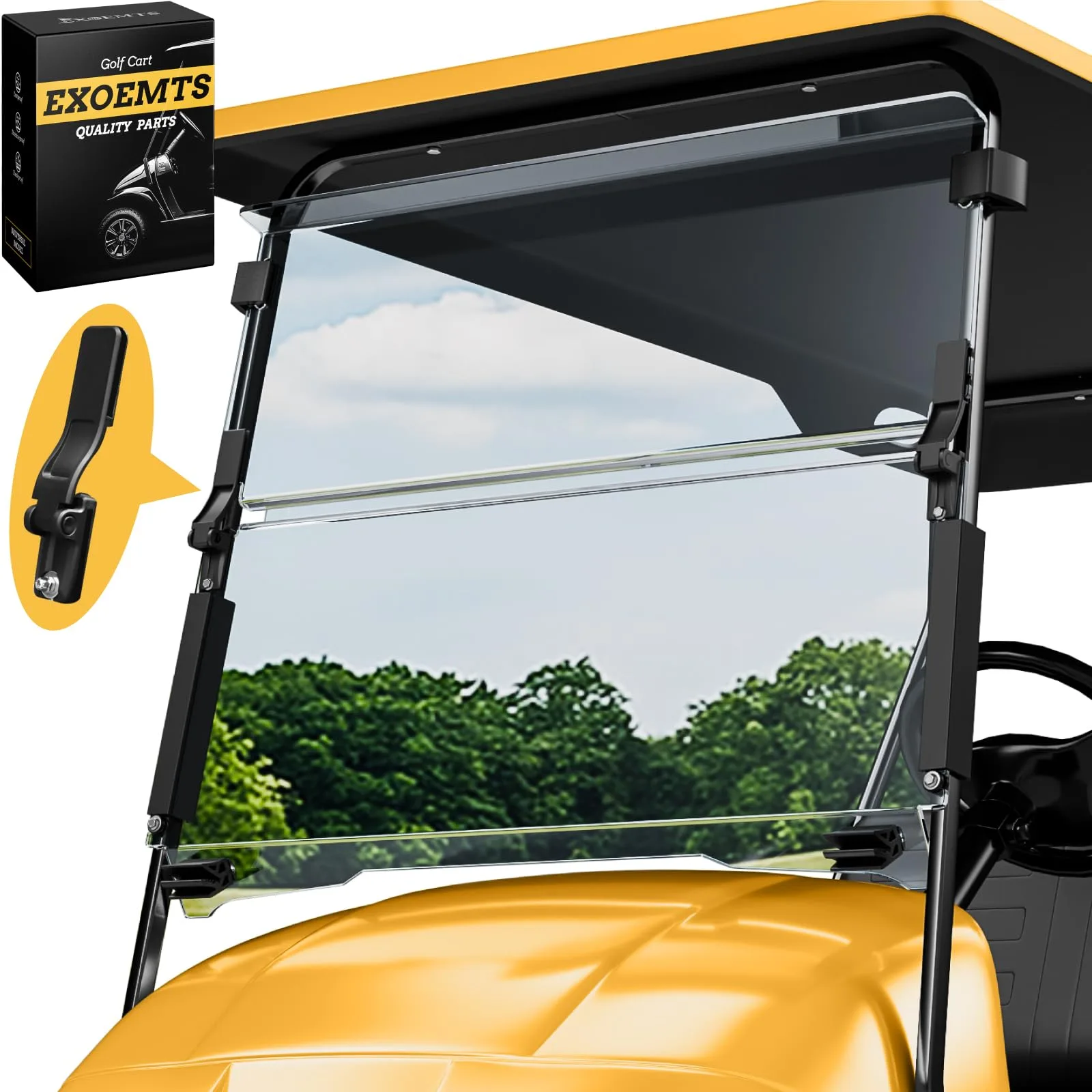 EXOEMTS Windshield for E-Z-GO TXT/Medalist 1994-2013