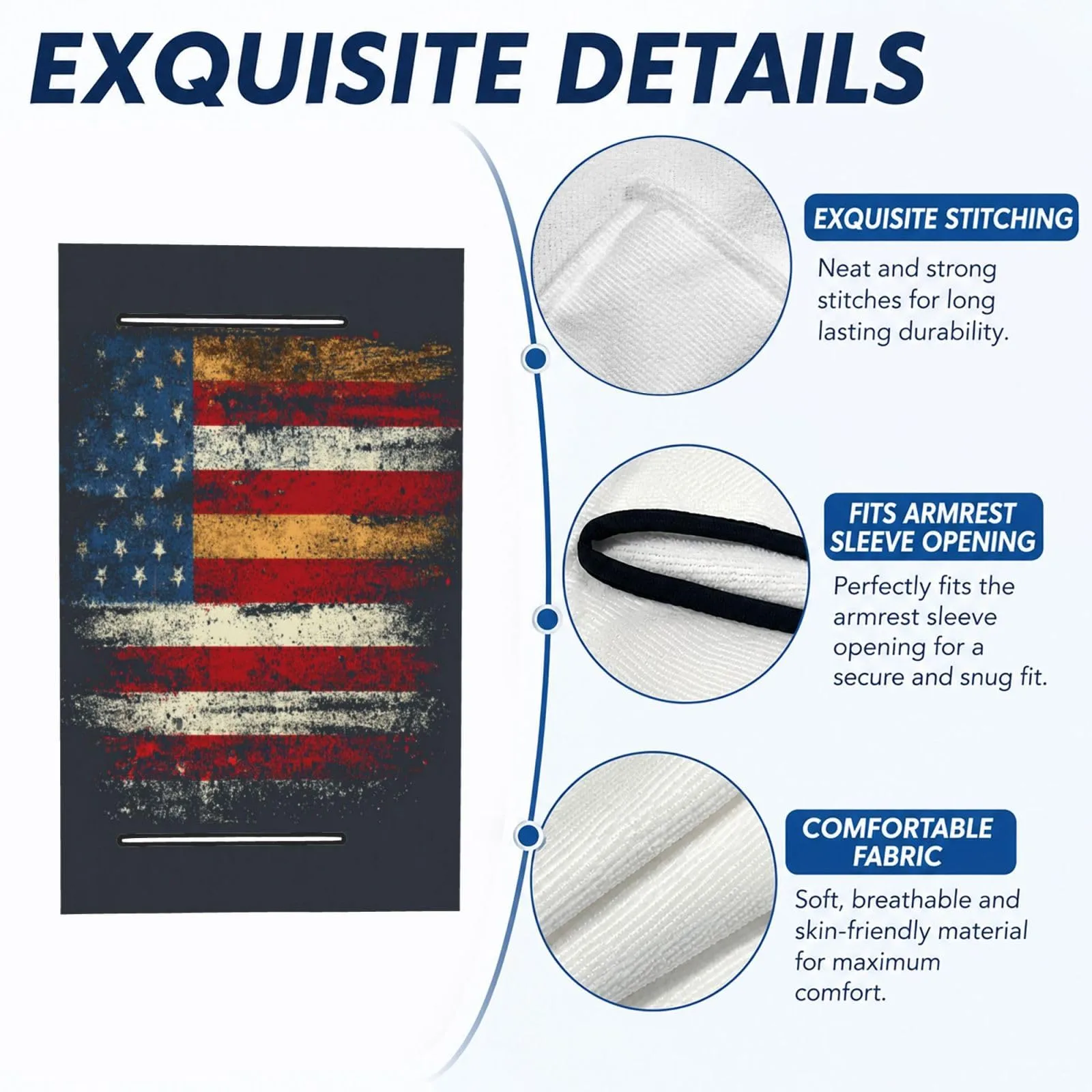 HOYYU American Flag Golf Cart Seat Cover Blanket image 4