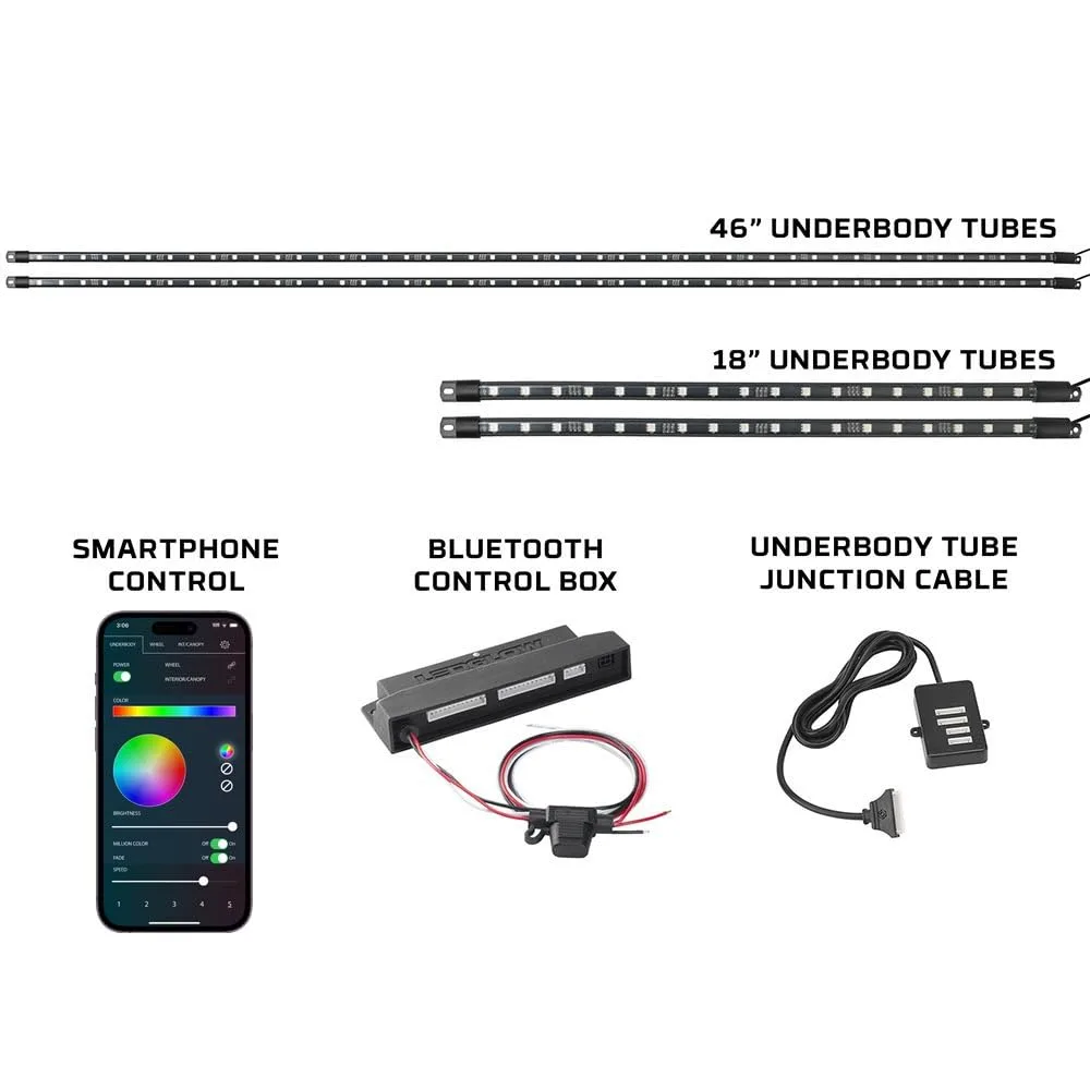 LEDGlow Bluetooth LED Underglow Kit for 6-Seater Golf Carts