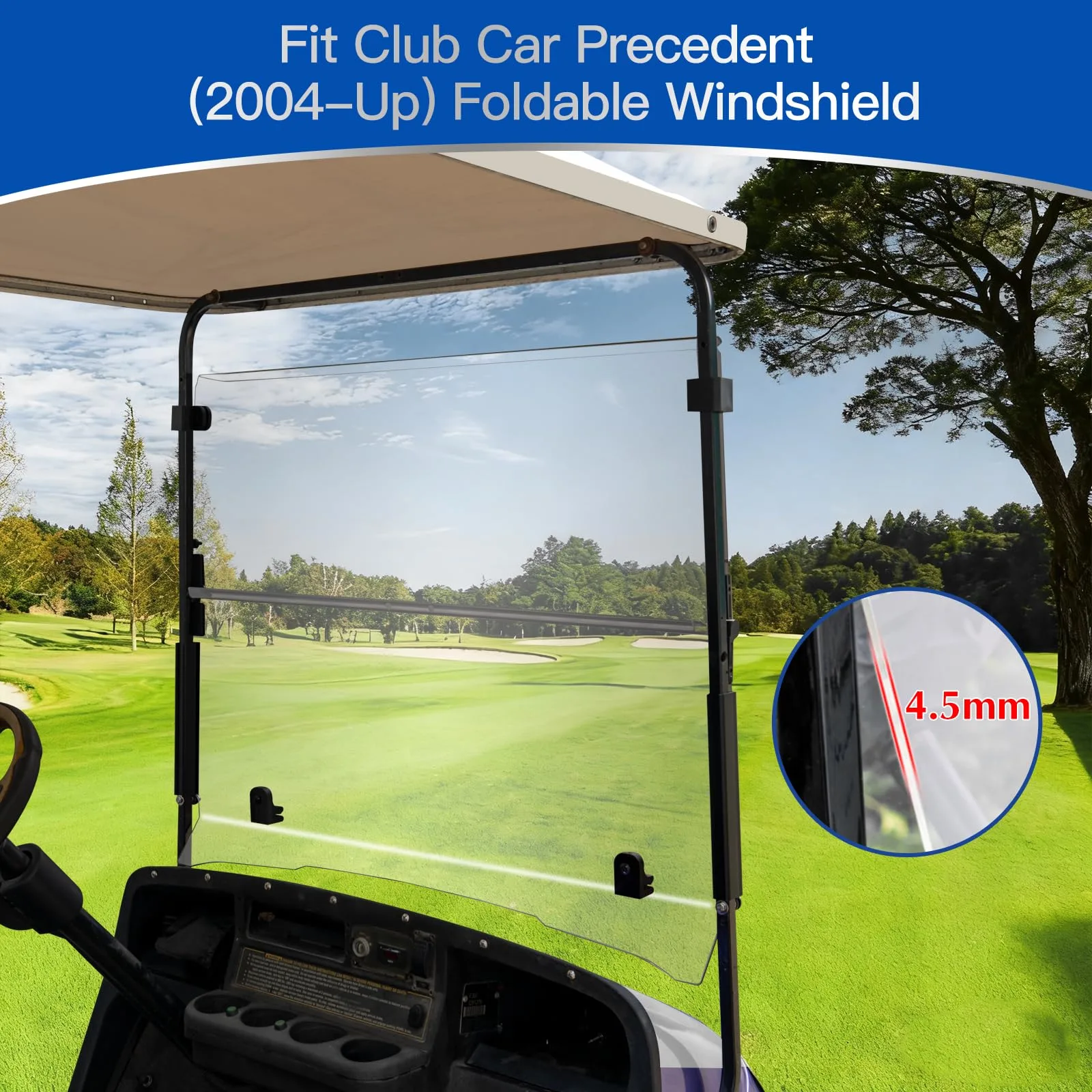NOKINS Folding Windshield for Club Car Precedent, Onward image 4