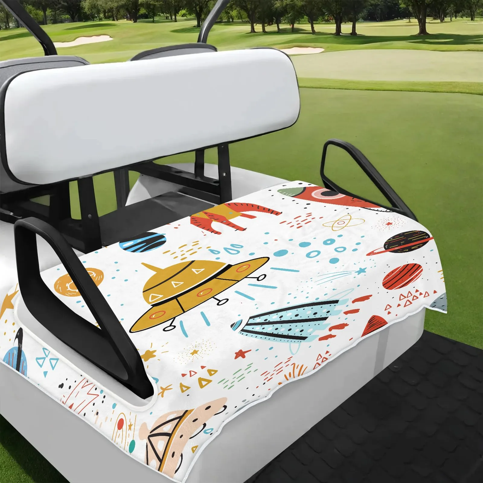 Tiveruda Rocket Golf Cart Seat Cover for Double Seats