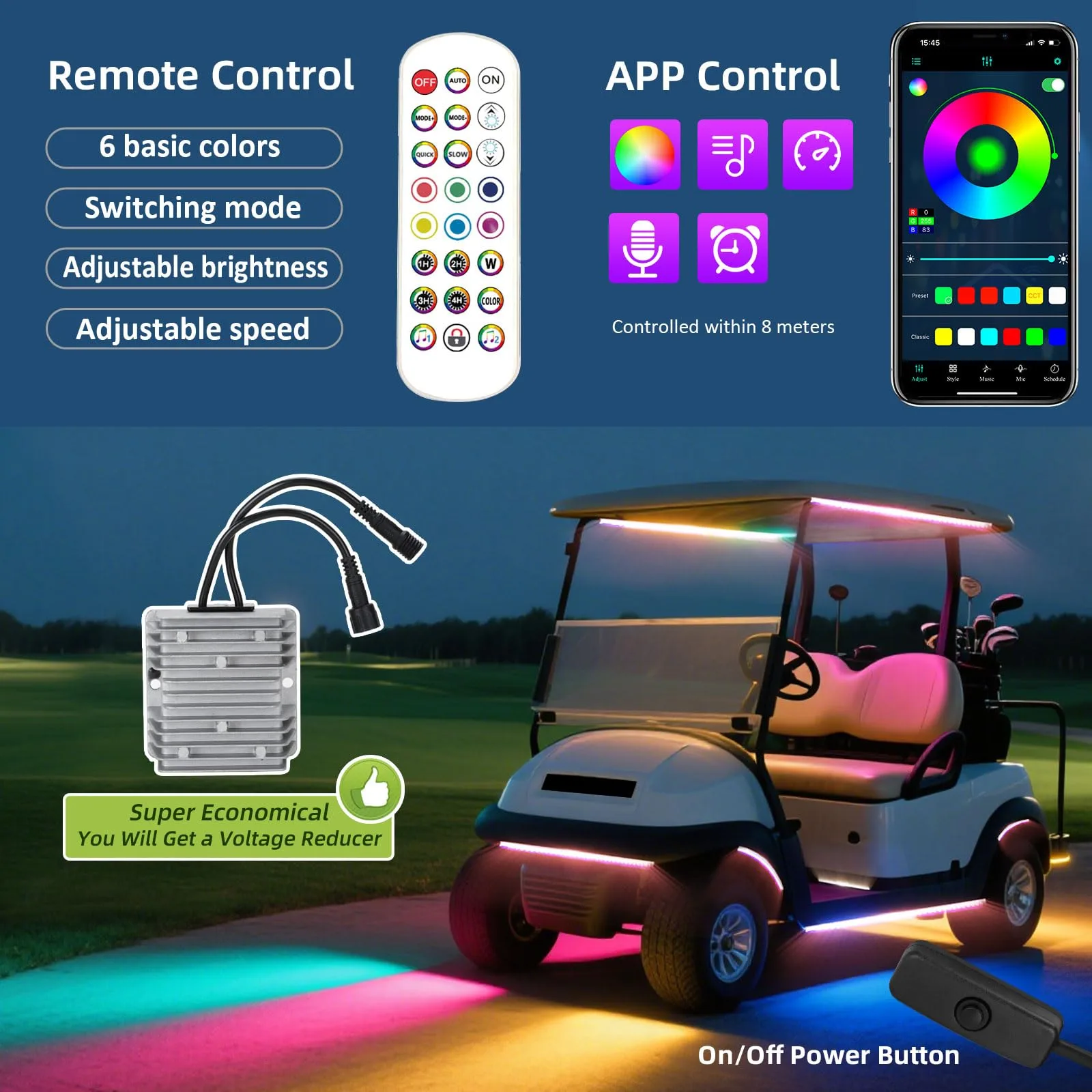 AIPSET AP0441 Golf Cart LED Light Strip Kit image 3