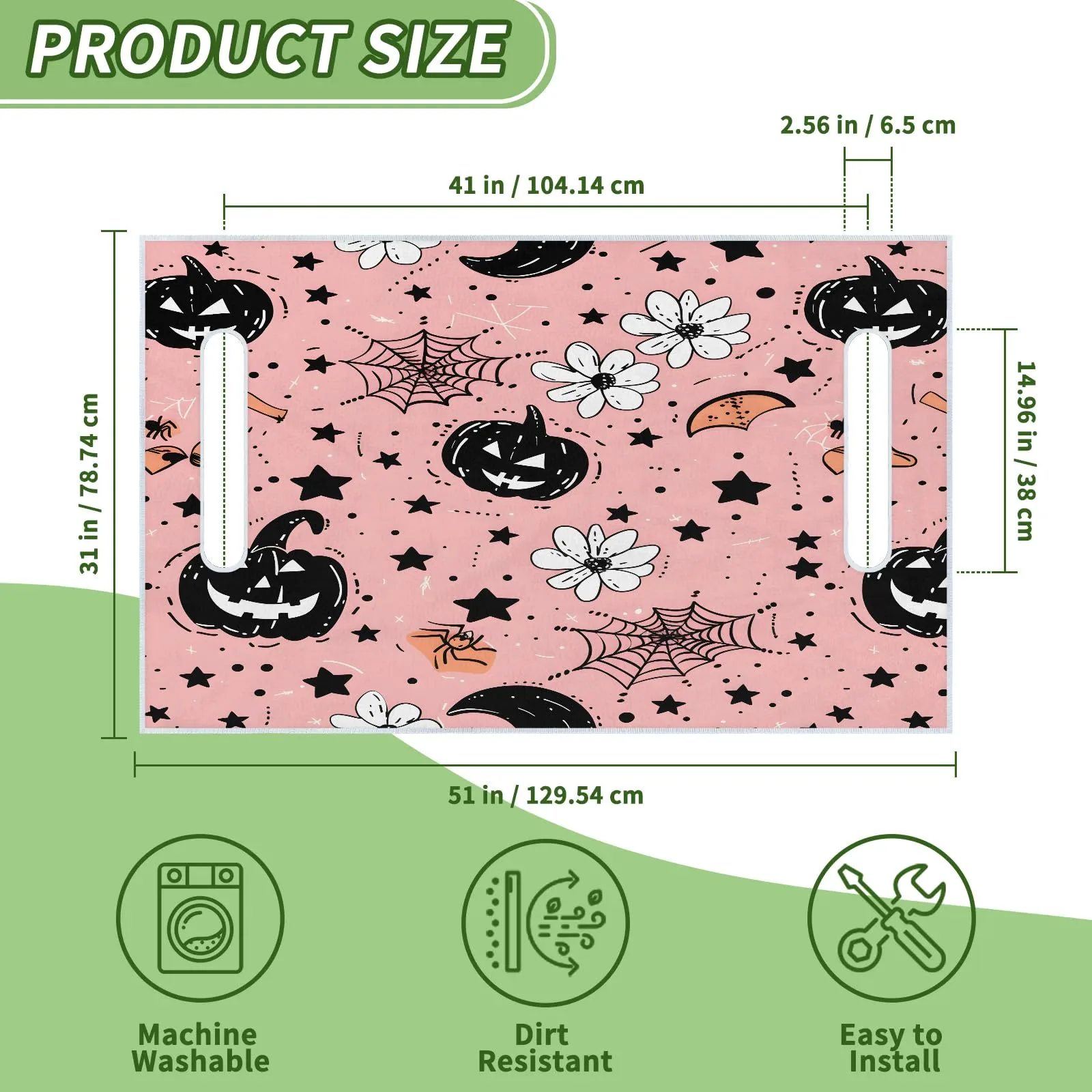 Tiveruda Pink Halloween Ghost Golf Cart Seat Cover image 2