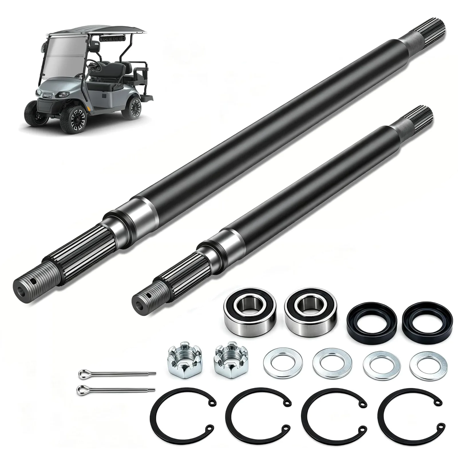 JUNHEKJ Rear Axle Shaft Kit for E-Z-GO TXT, Medalist