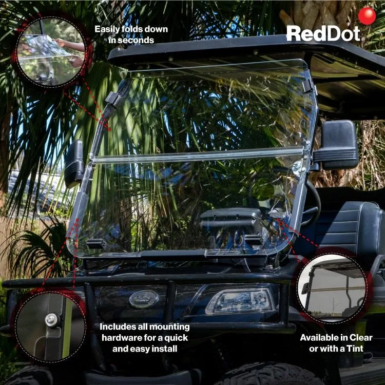 RED DOT 09-262 Vented Windshield for Evolution Golf Carts image 3