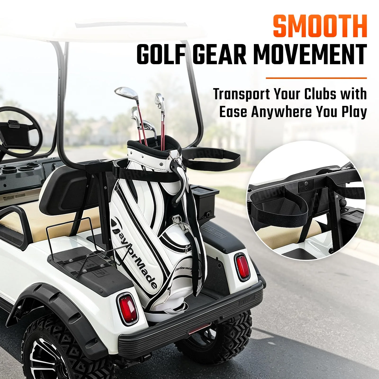 CLUBRALLY Golf Cart Bag Holder for Club Car DS | CB-186 image 2
