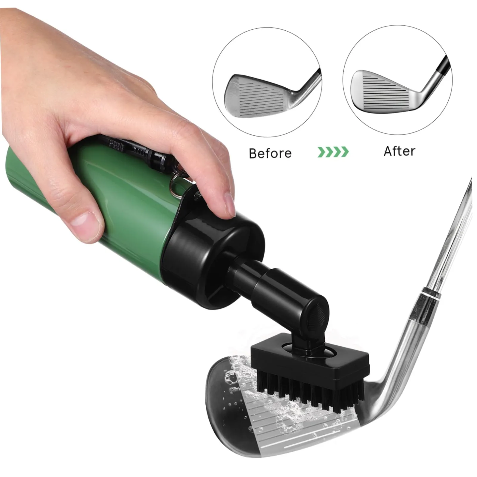KICHOUSE Golf Club Cleaner Brush with Cloths image 2