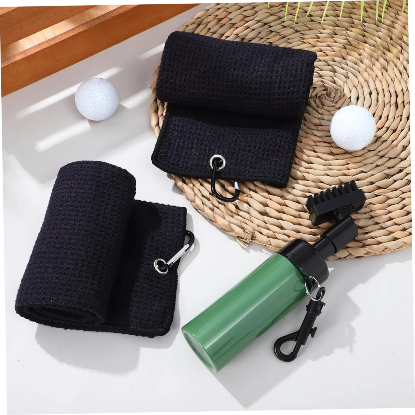KICHOUSE Golf Club Cleaner Brush with Cloths image 3