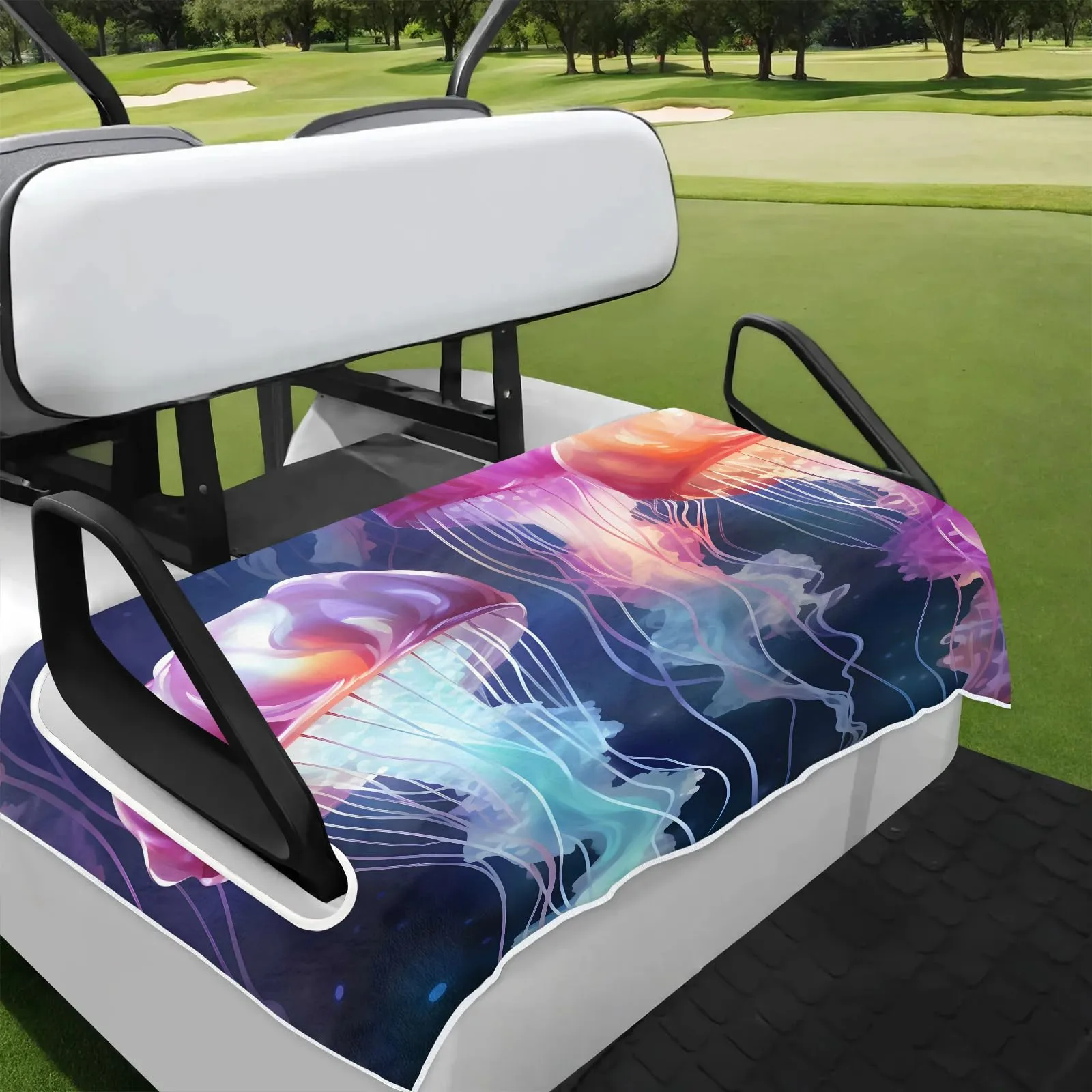 Tiveruda Jellyfish Golf Cart Seat Cover, 51 x 31 in