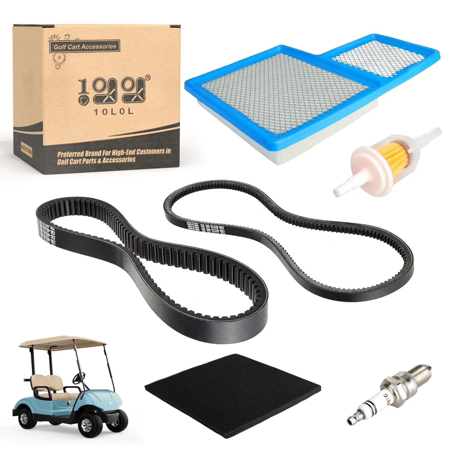 10L0L Yamaha Golf Cart Tune-Up Kit with Drive Belts