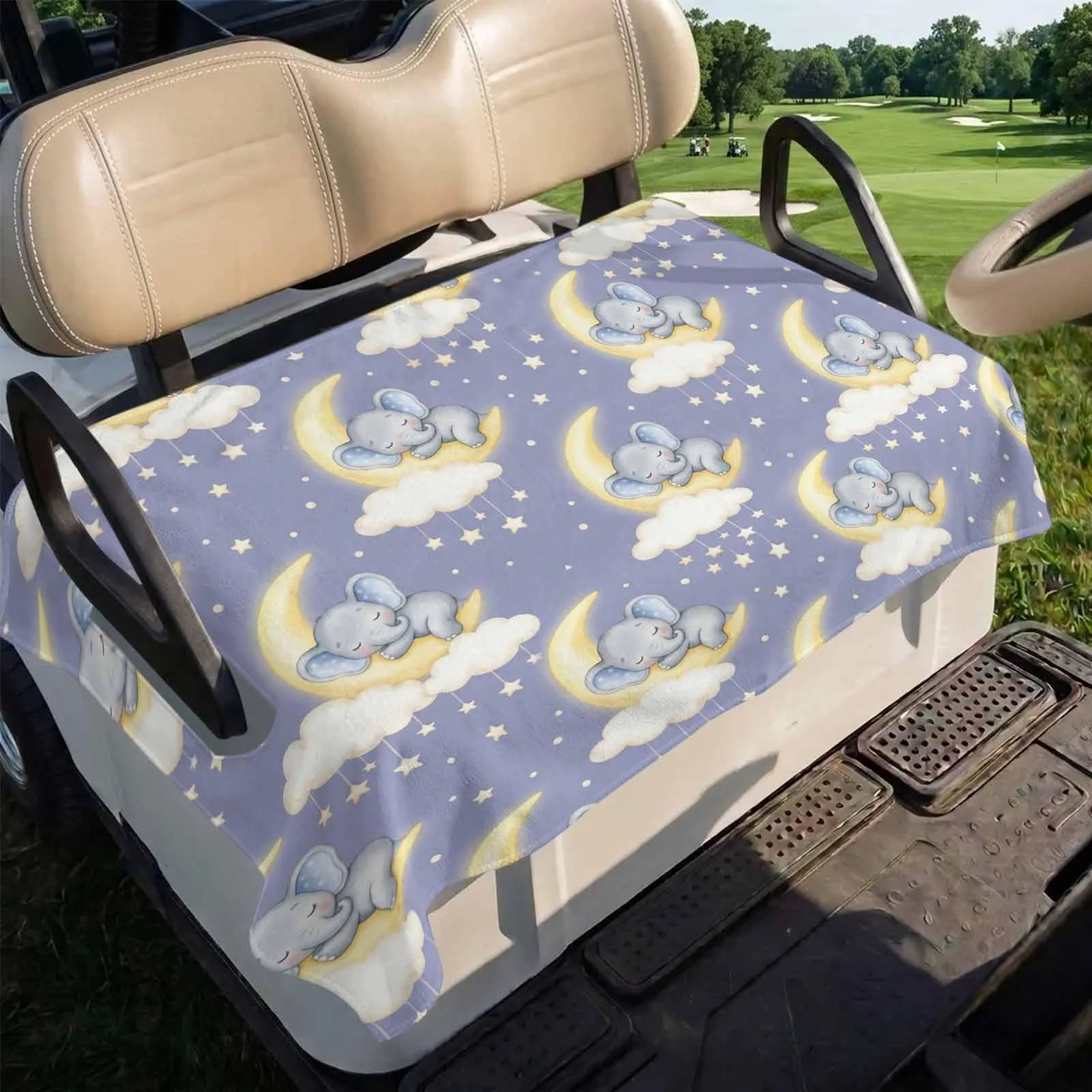 Trosturdspn Dreamy Elephants Golf Cart Seat Cover Blanket image 4