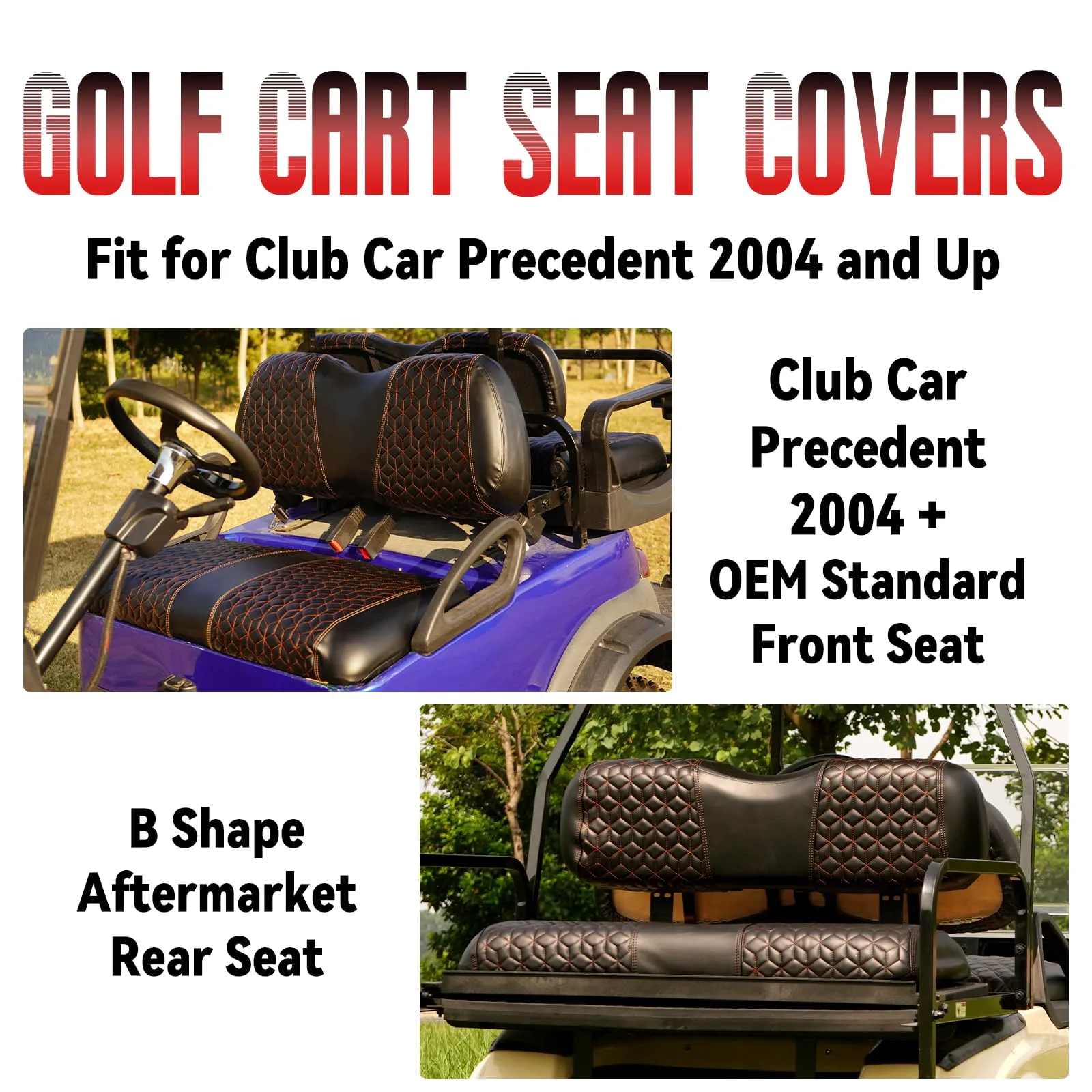 SAMXOMAP Club Car Precedent Front and Rear Seat Covers image 2