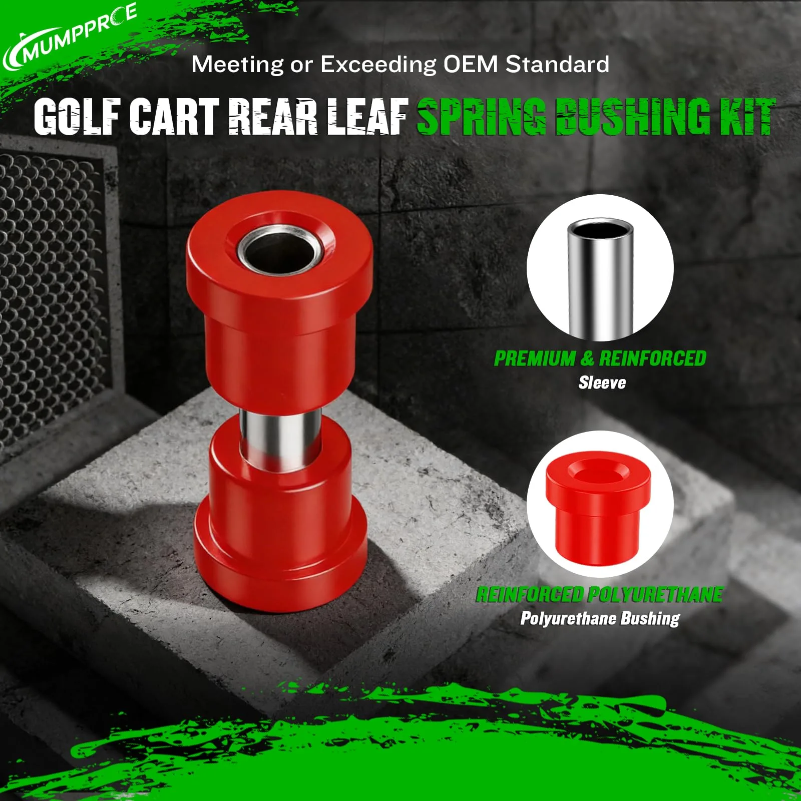 MUMPPRCE Rear Leaf Spring Bushing Kit for E-Z-GO TXT image 3