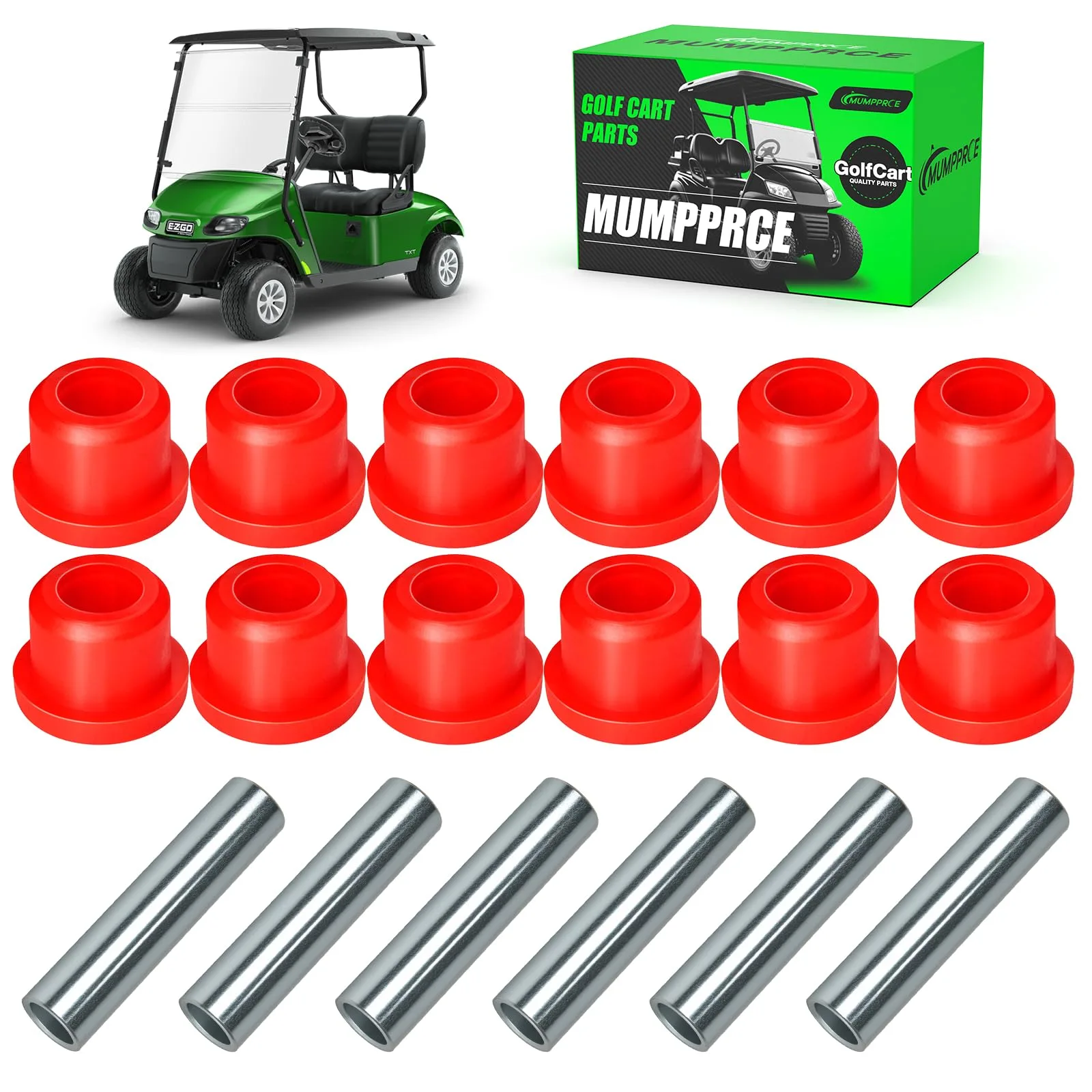 MUMPPRCE Rear Leaf Spring Bushing Kit for E-Z-GO TXT