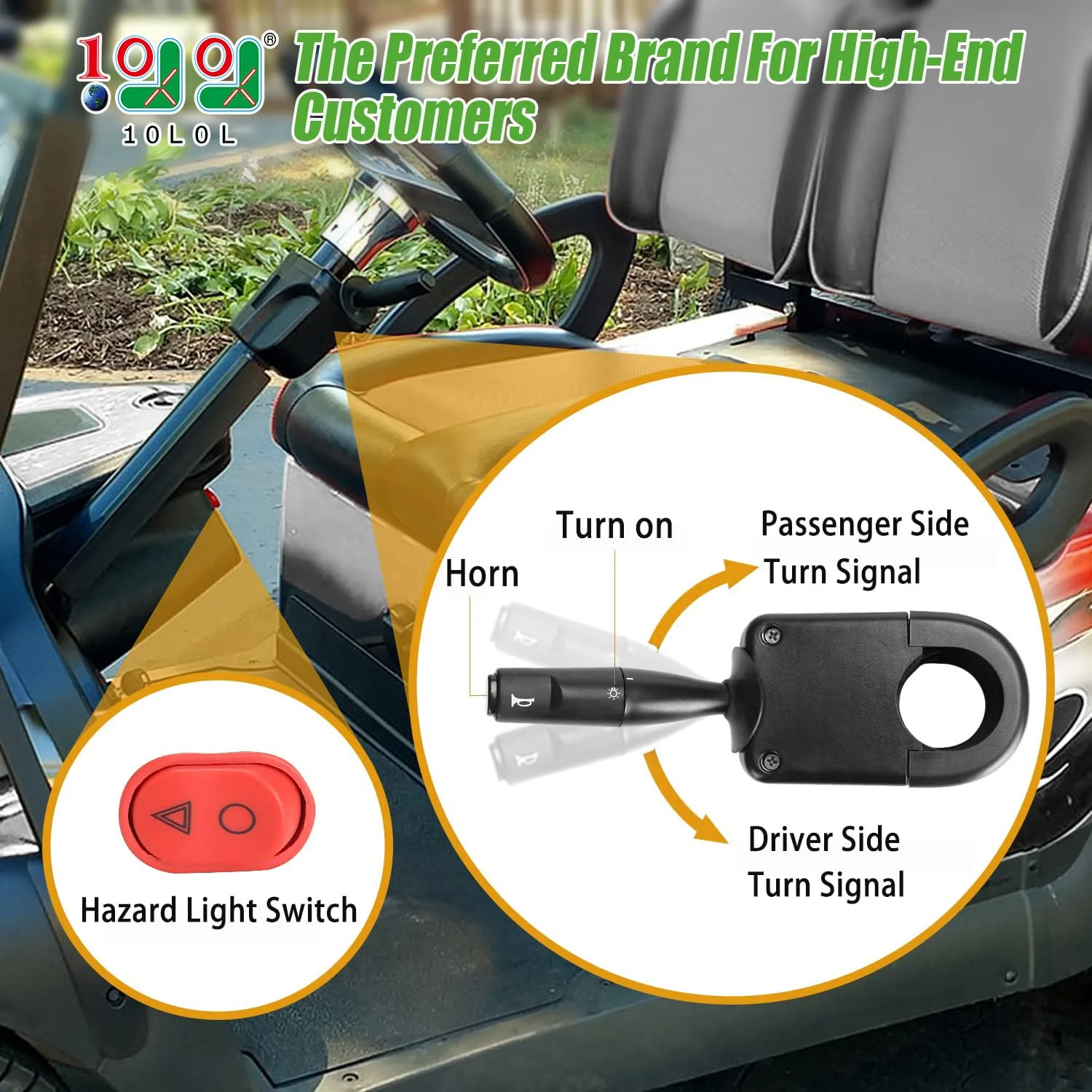 10L0L 12V Golf Cart Turn Signal Kit with 9-Pin Harness image 2